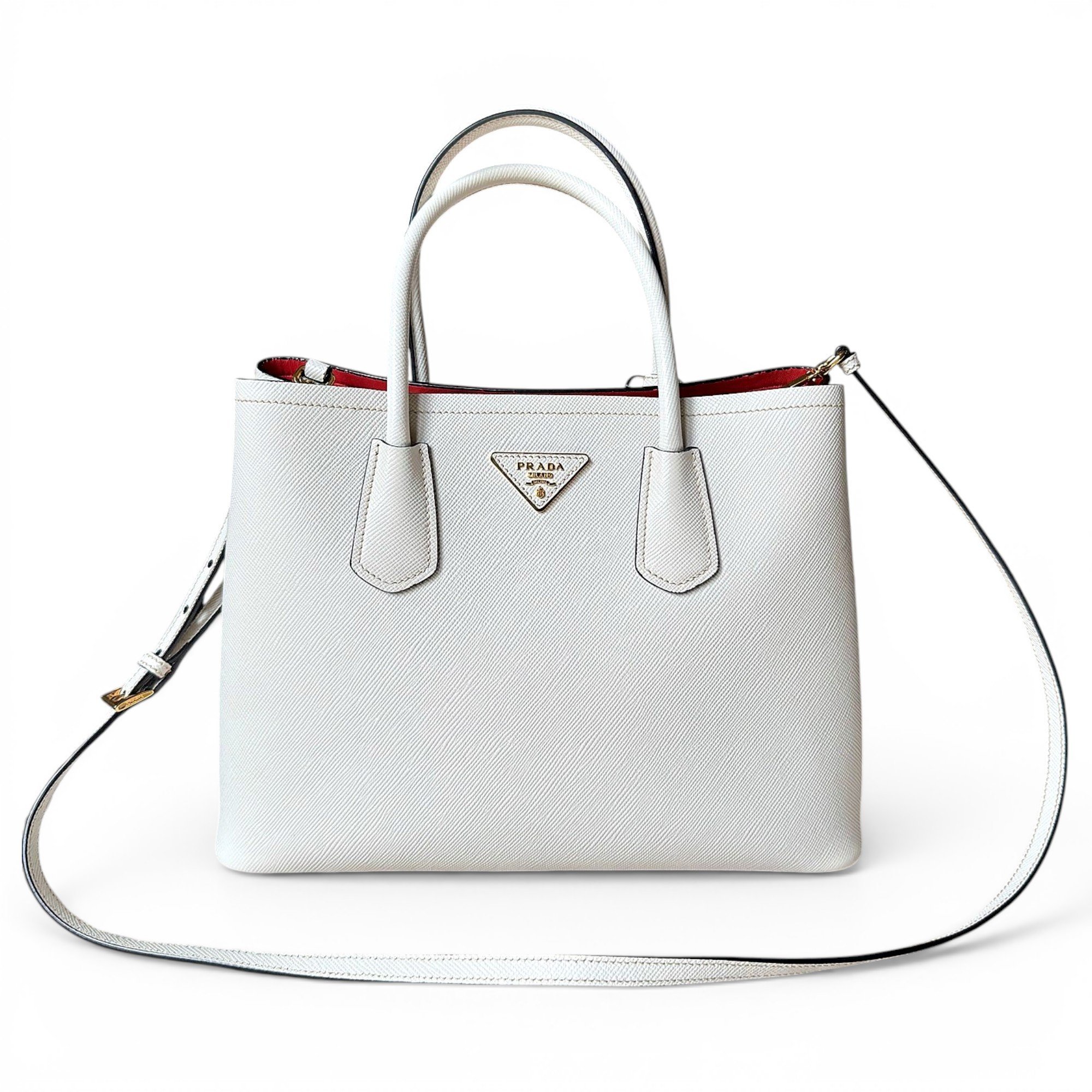 Double leather tote