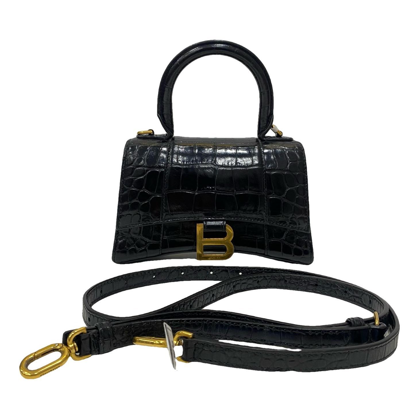 Hourglass leather tote