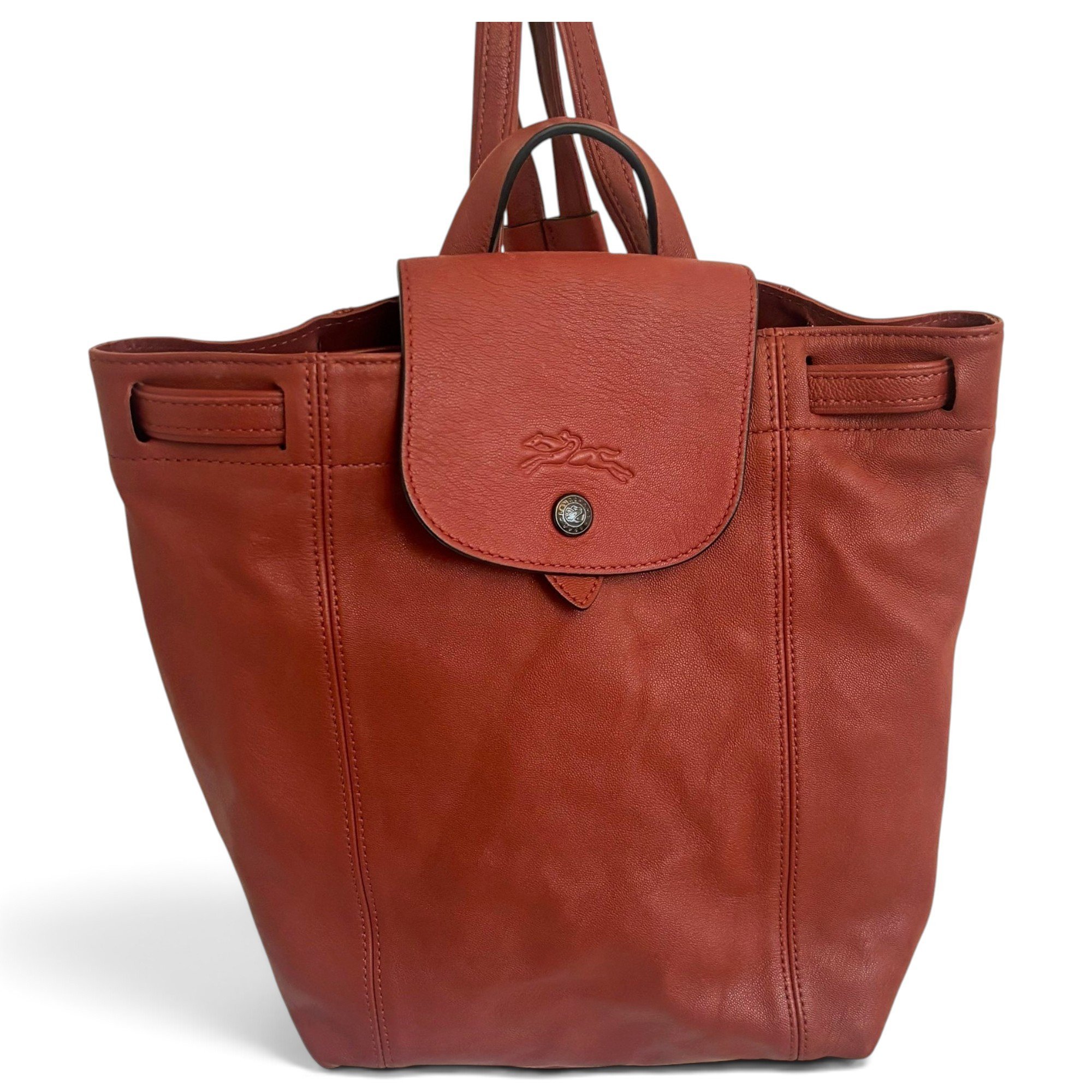 Pliage leather backpack