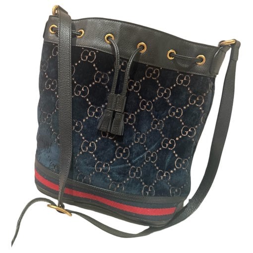 Ophidia Bucket velvet bag