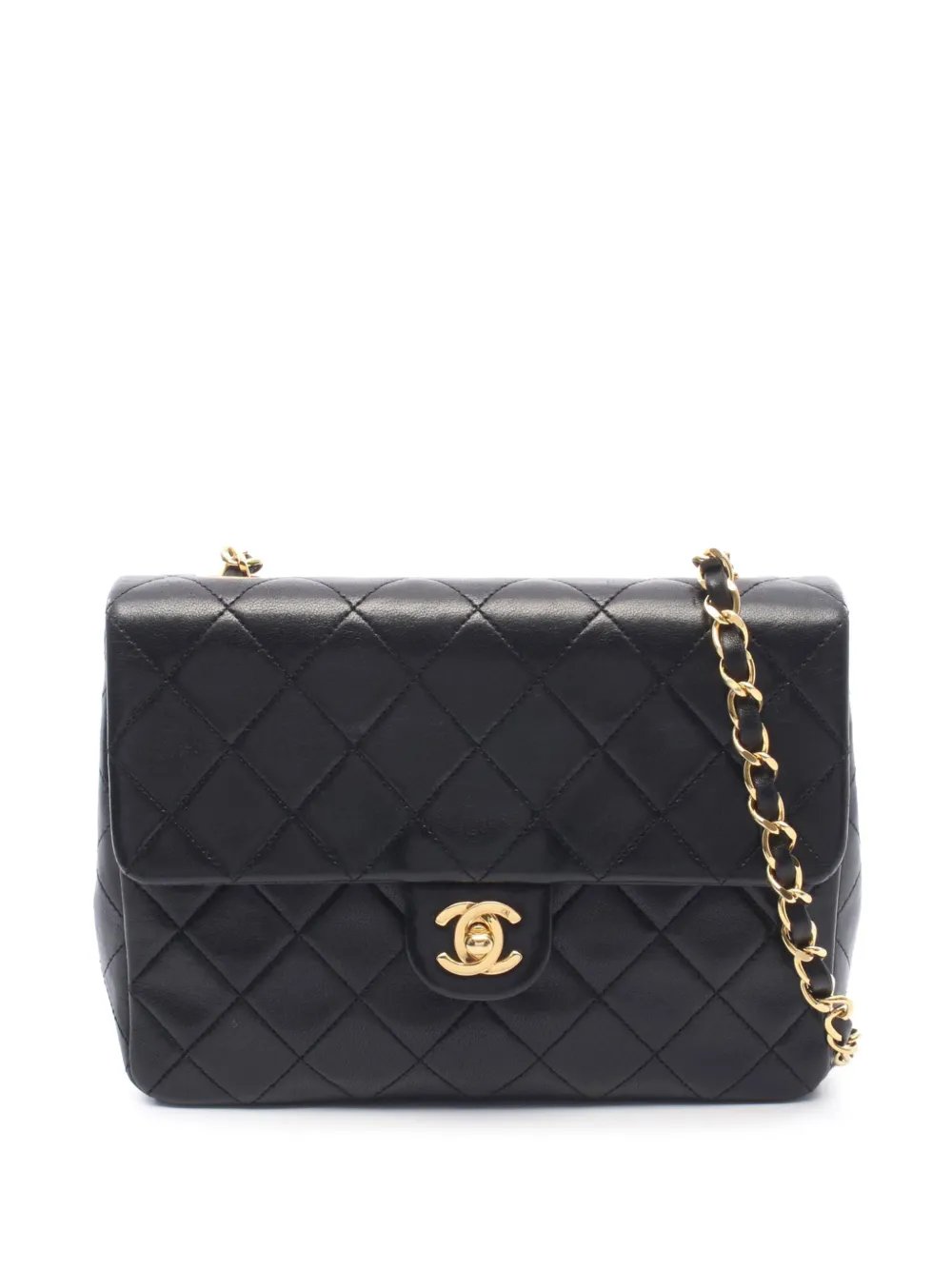 1989-1991 Small Square Quilted Lambskin Flap crossbody bag
