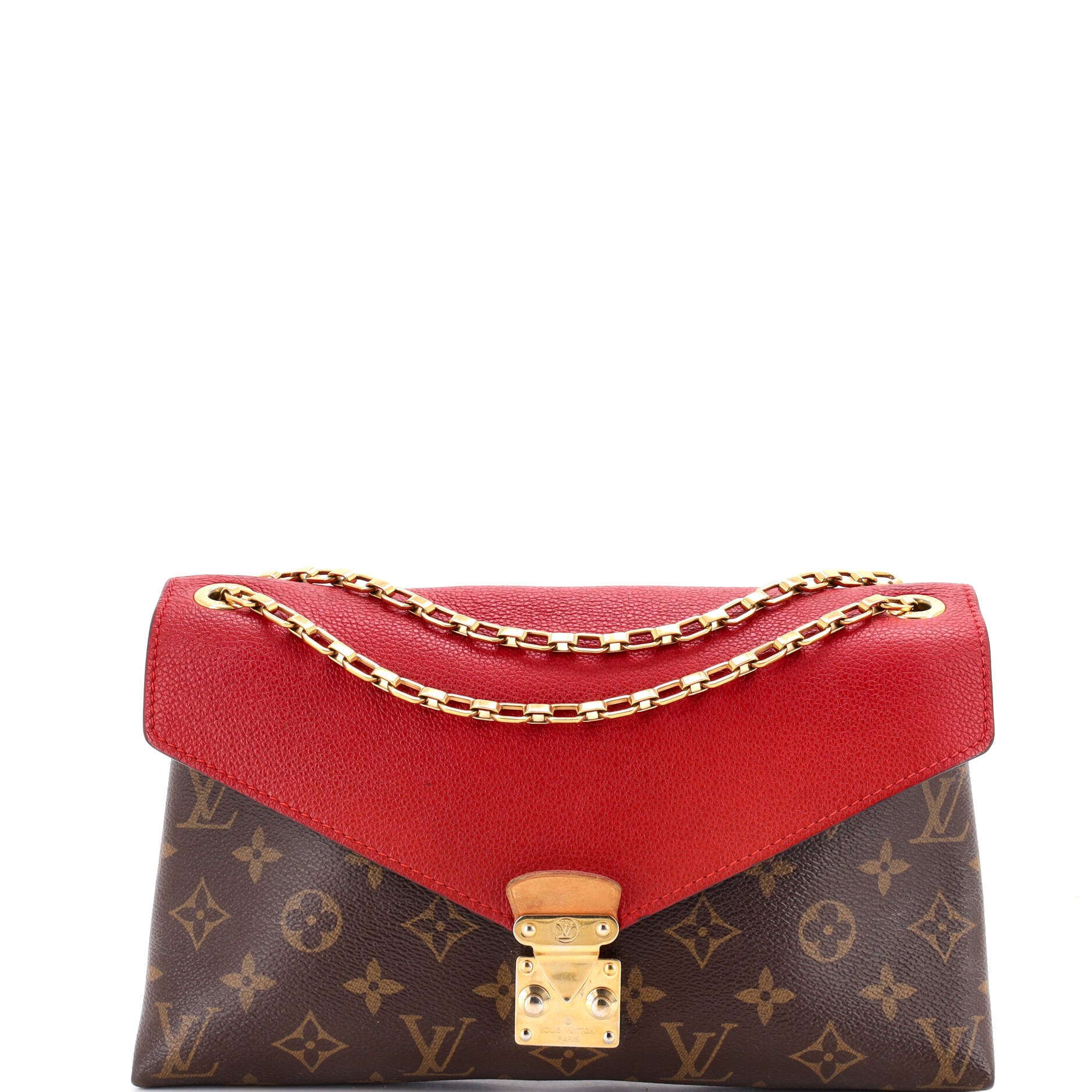 Pallas Chain Shoulder Bag Monogram Canvas and Calfskin