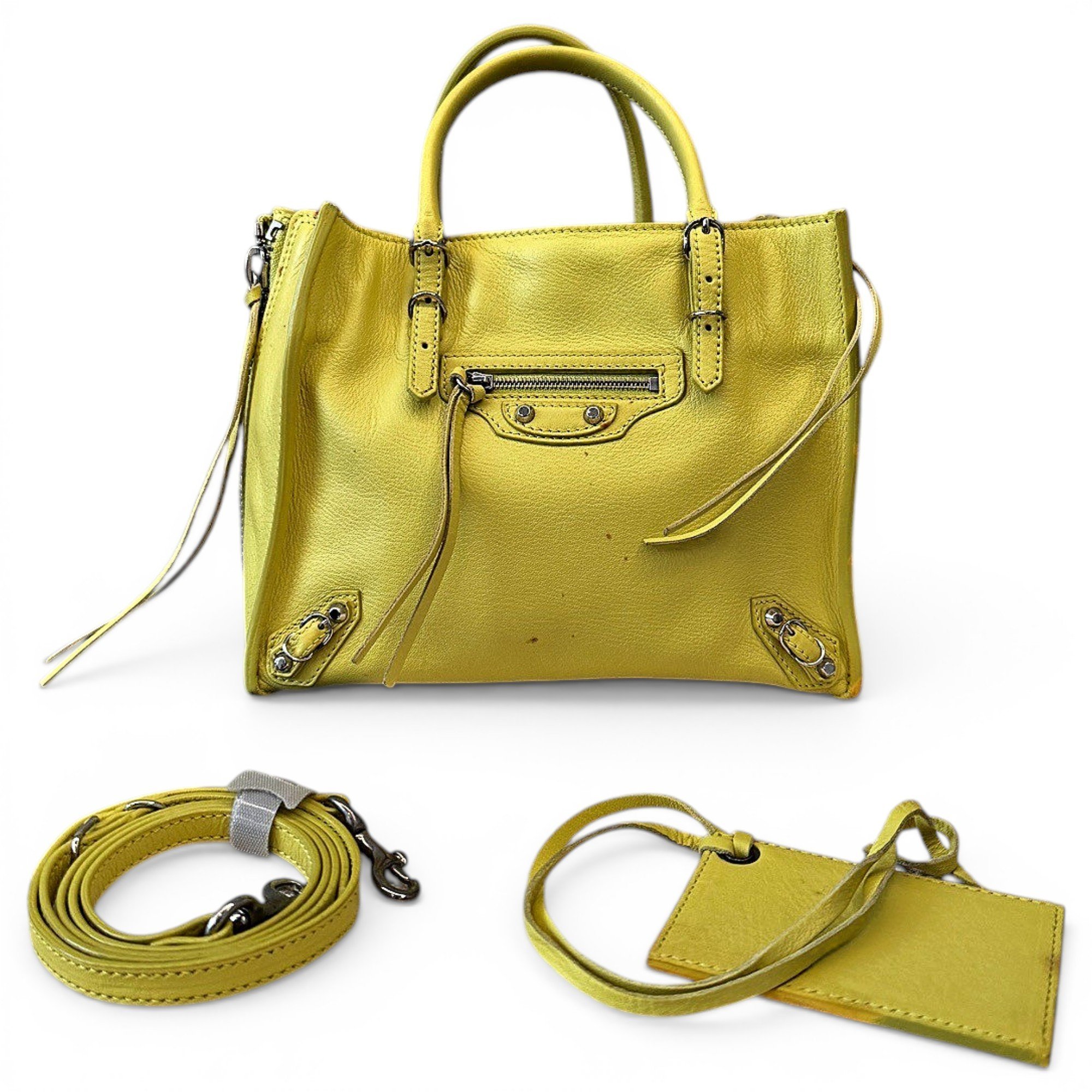 City leather handbag