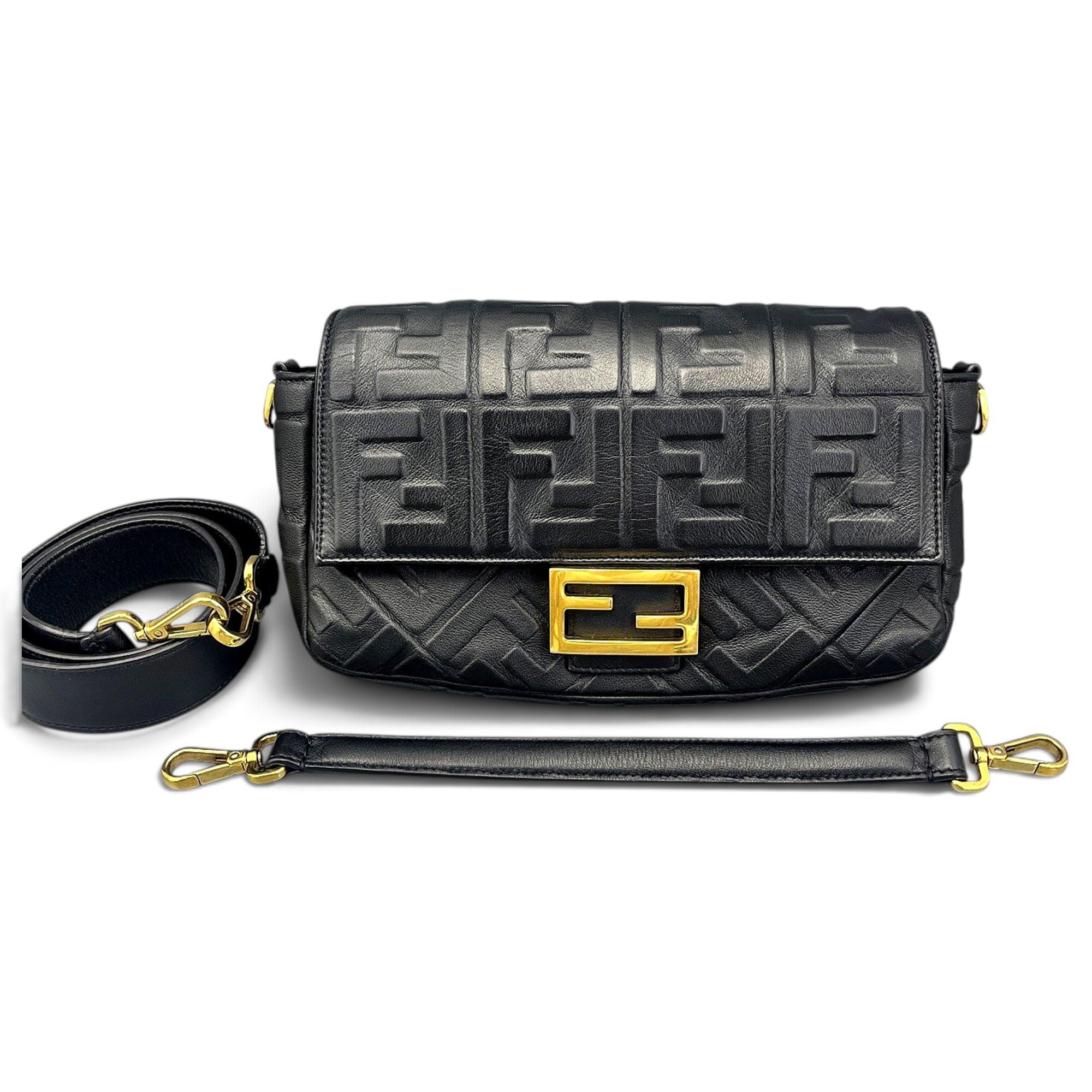 Baguette leather handbag