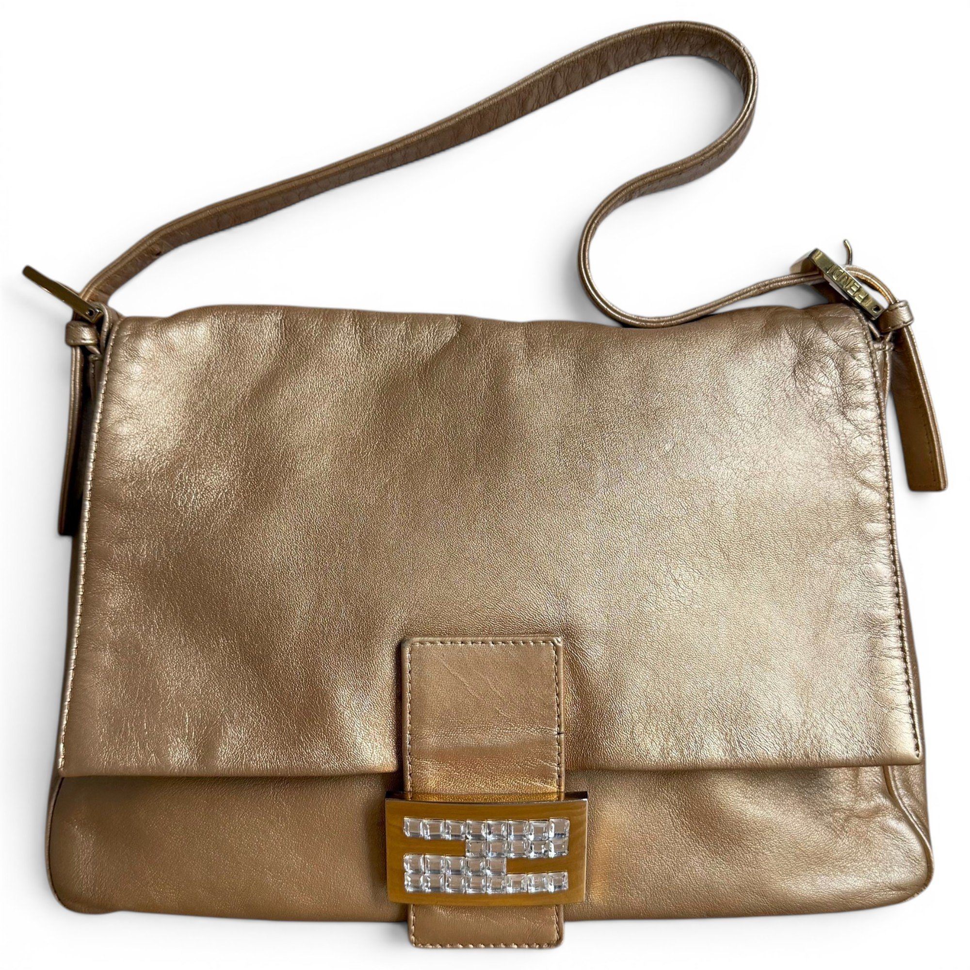 Baguette leather handbag