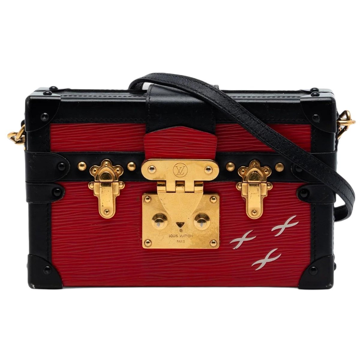 Petite Malle leather crossbody bag
