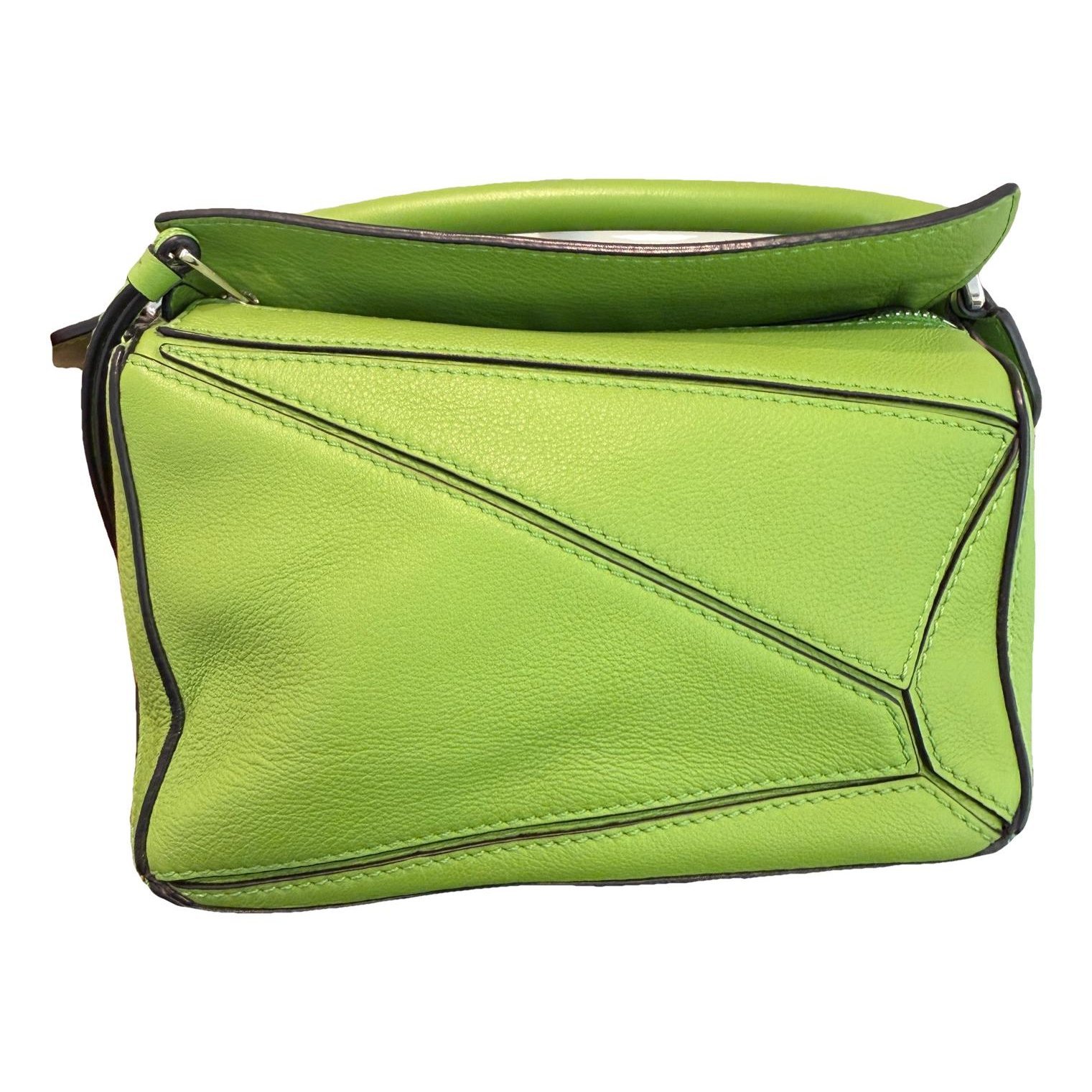 Puzzle leather handbag
