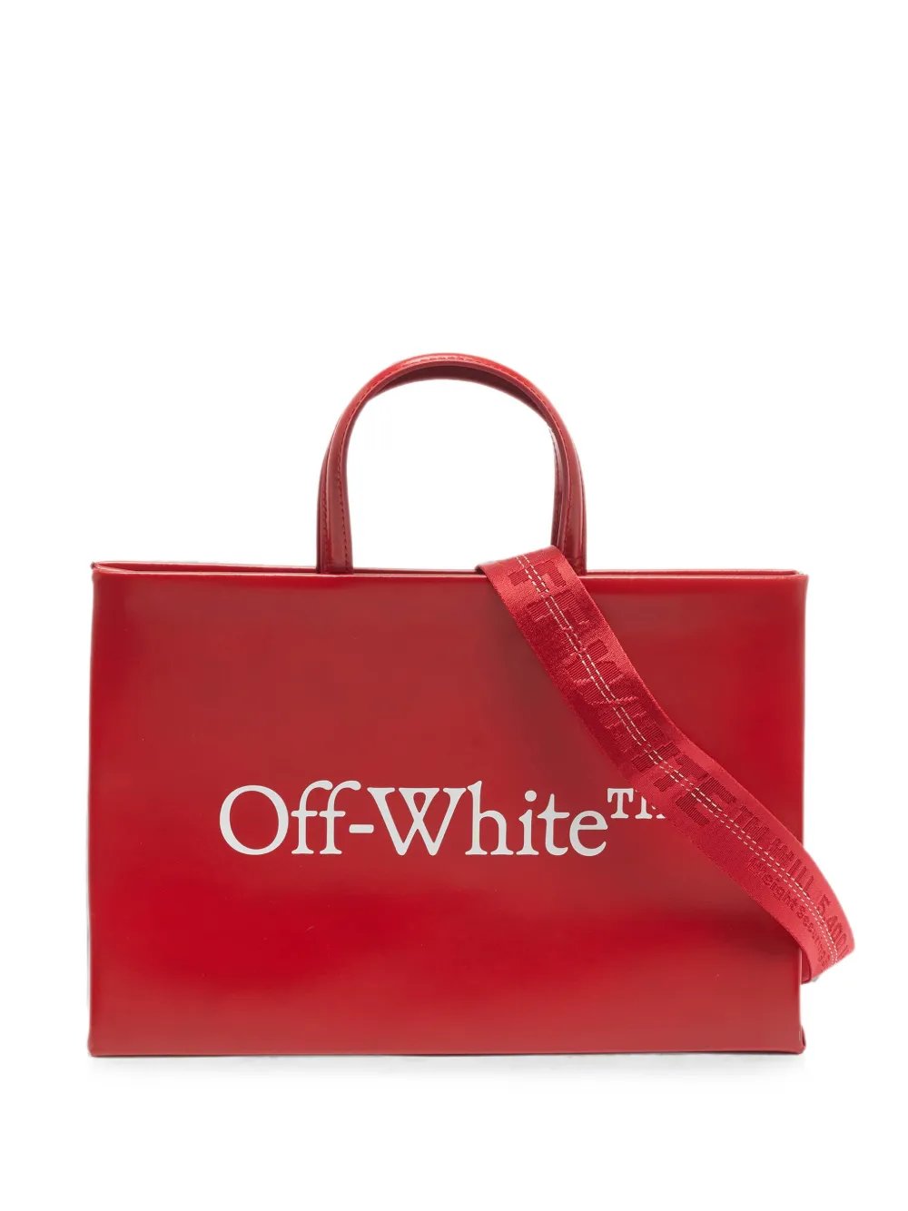 logo-print tote bag
