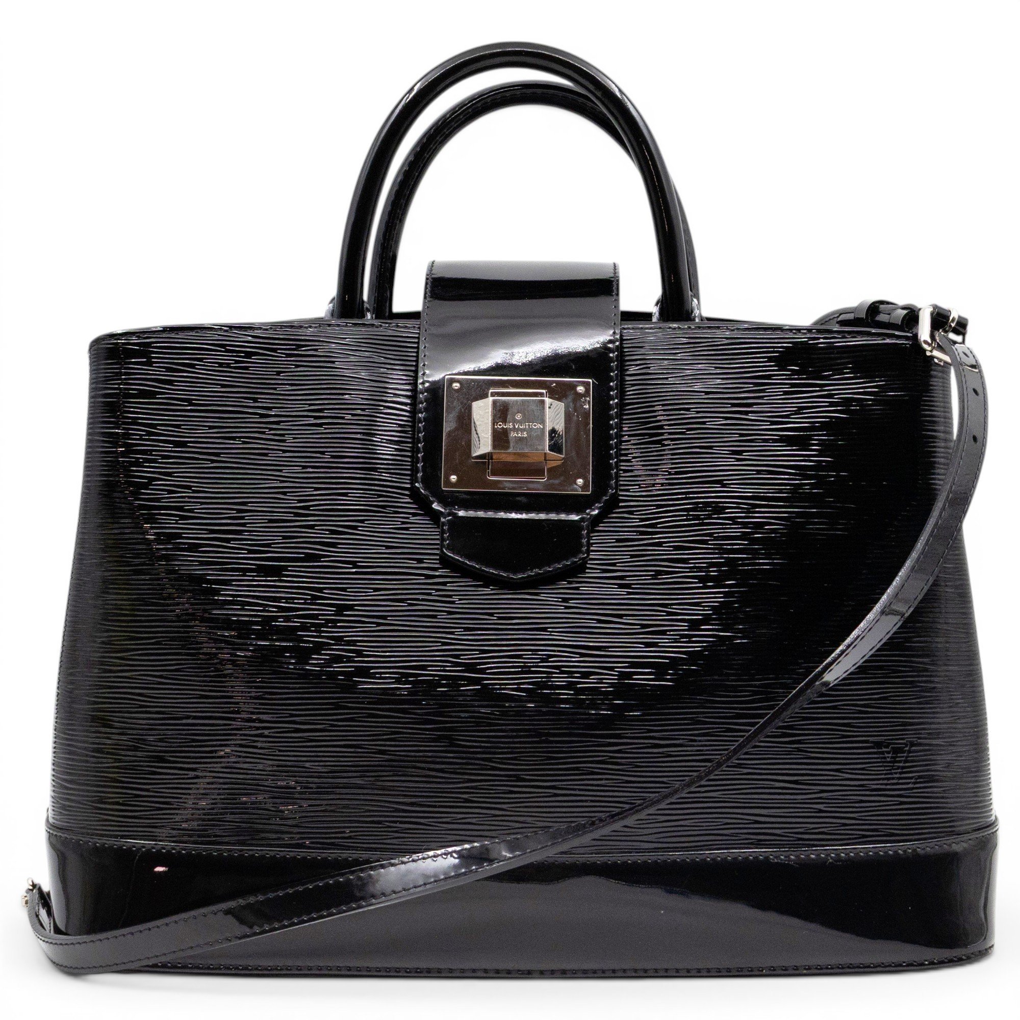 Patent leather handbag