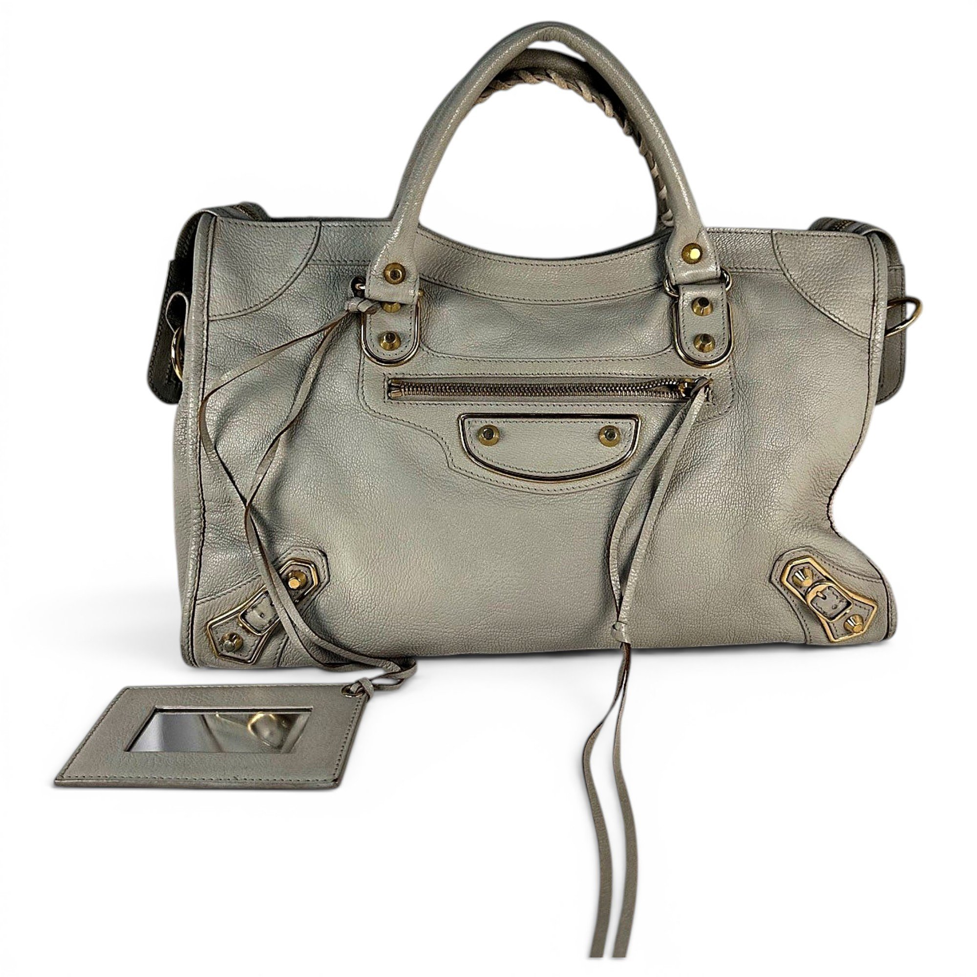 Town leather handbag