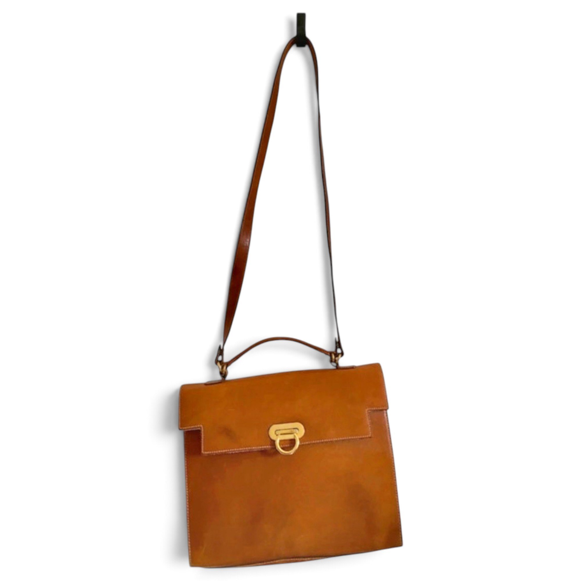 Leather clutch bag
