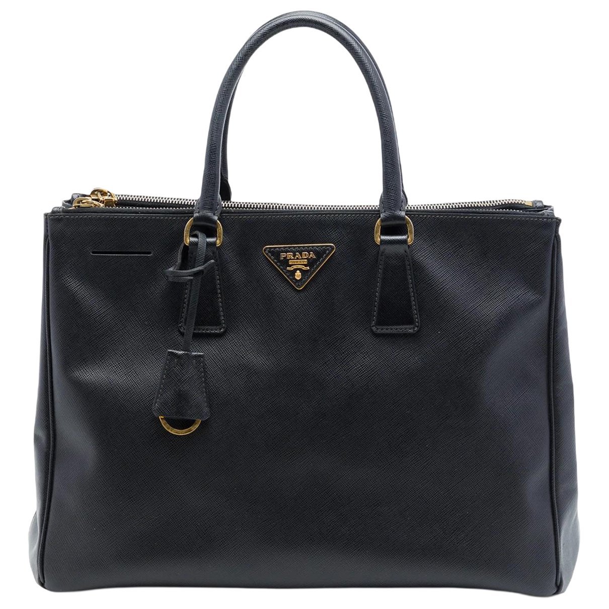 Double leather satchel