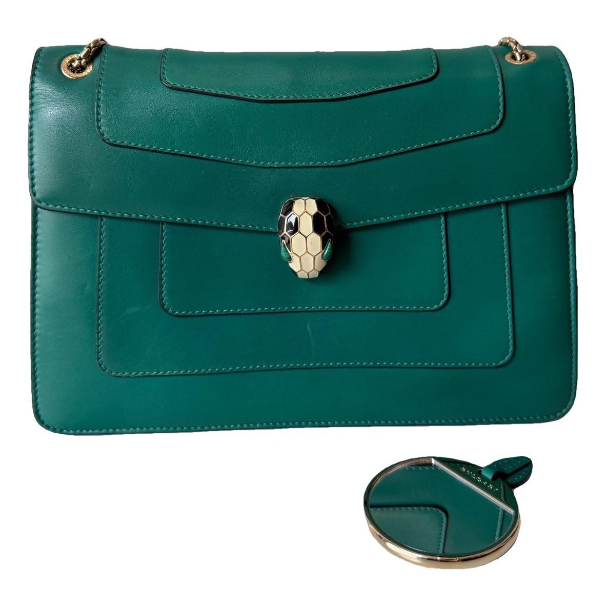 Serpenti leather handbag