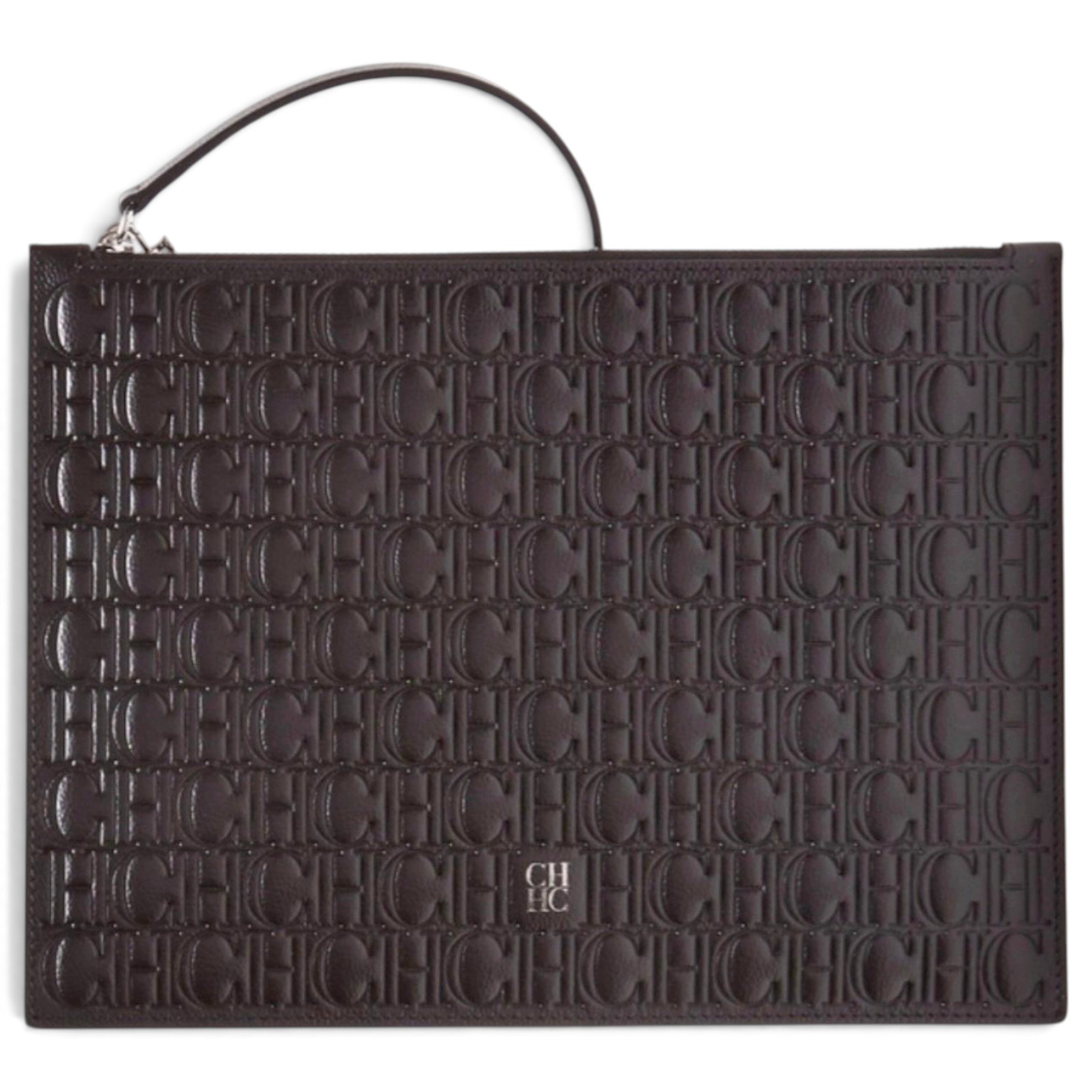 Leather clutch bag