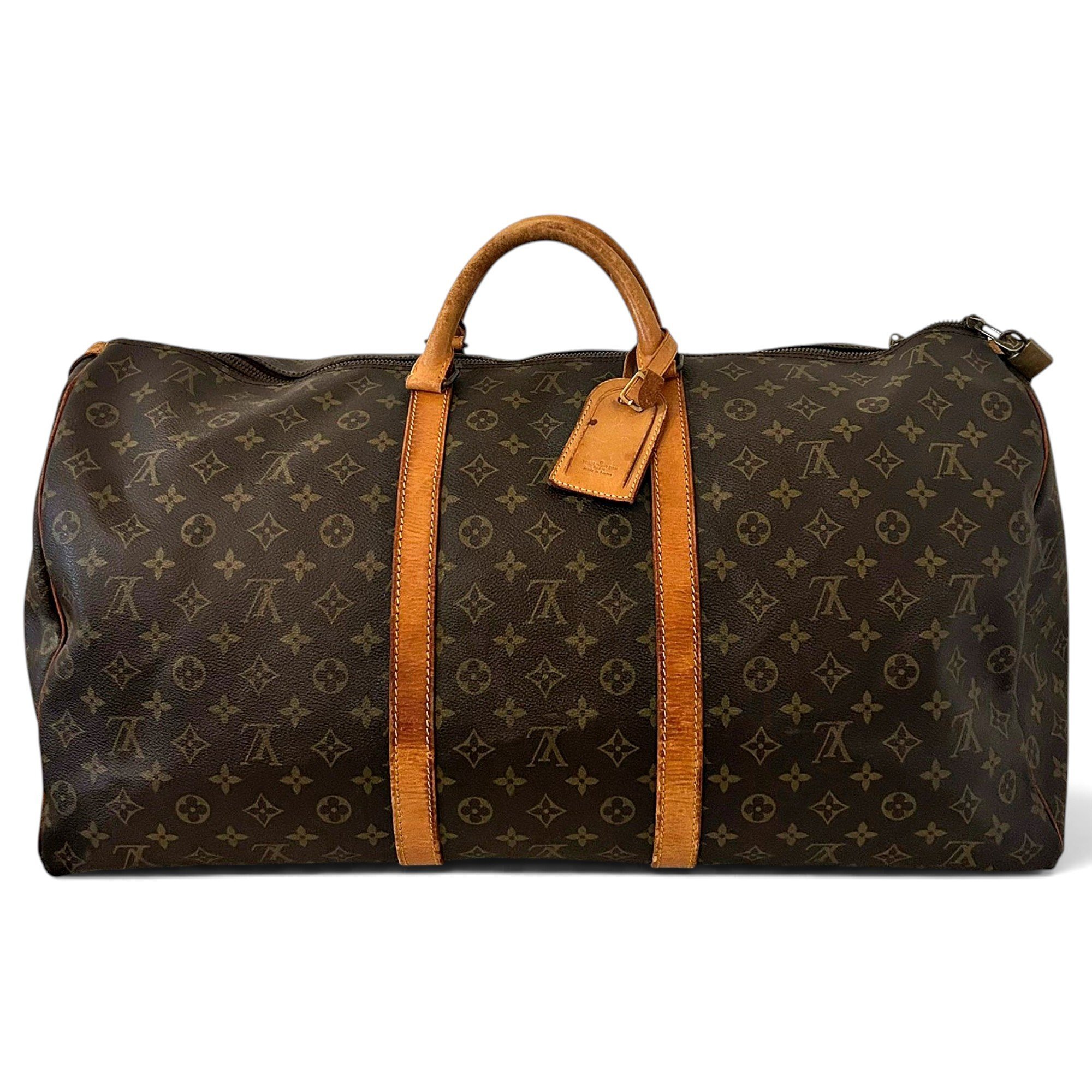 Keepall leather travel bag