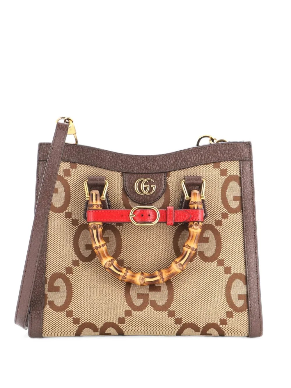 Diana NM Bamboo Handle Jumbo GG Canvas Small tote bag