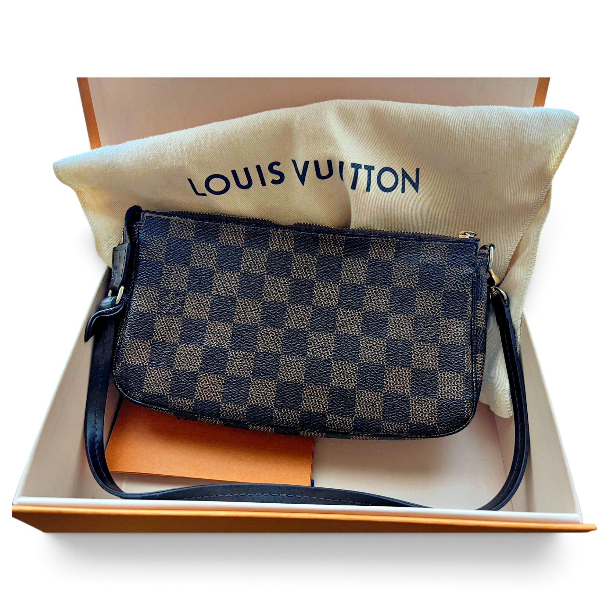 Leather clutch bag