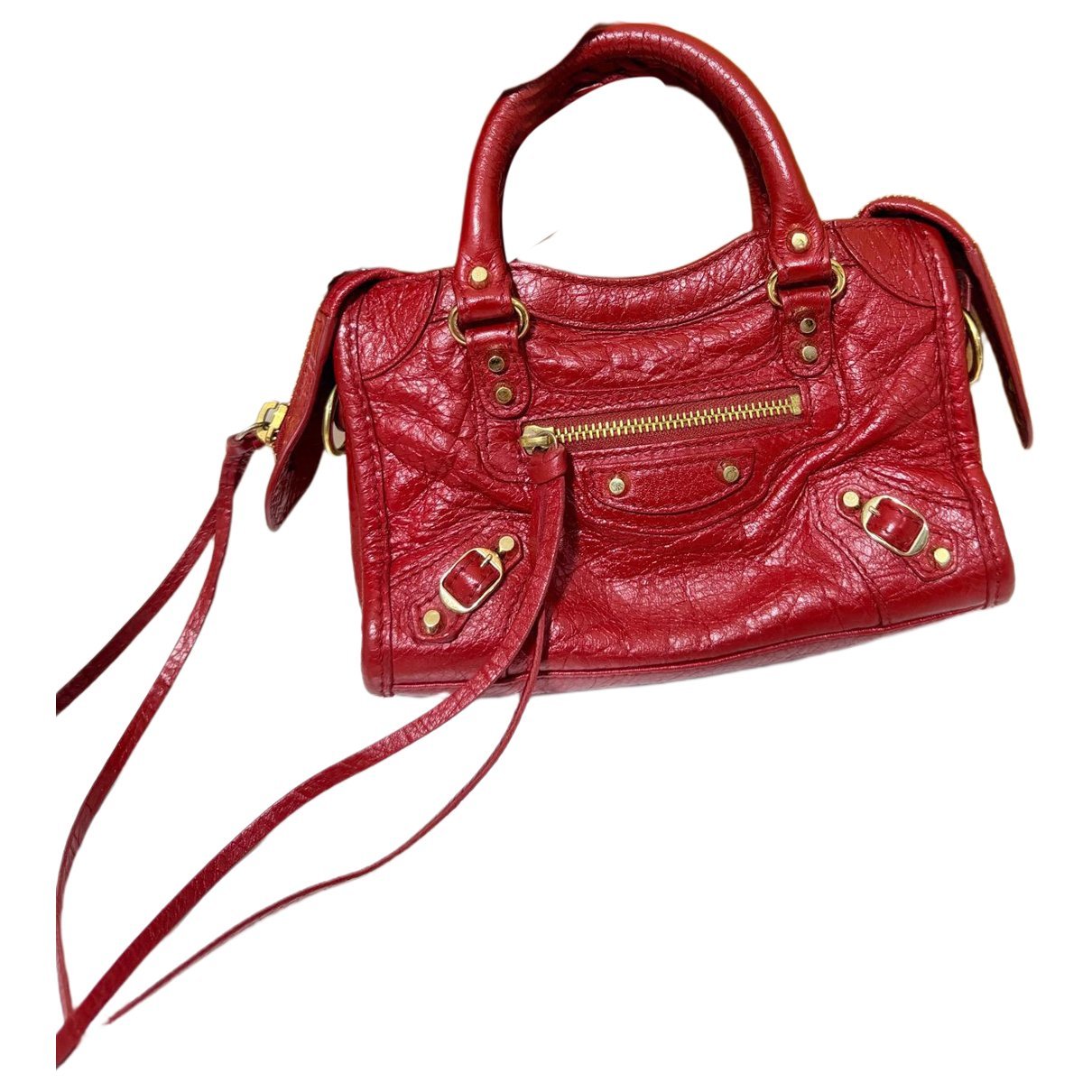 City leather handbag