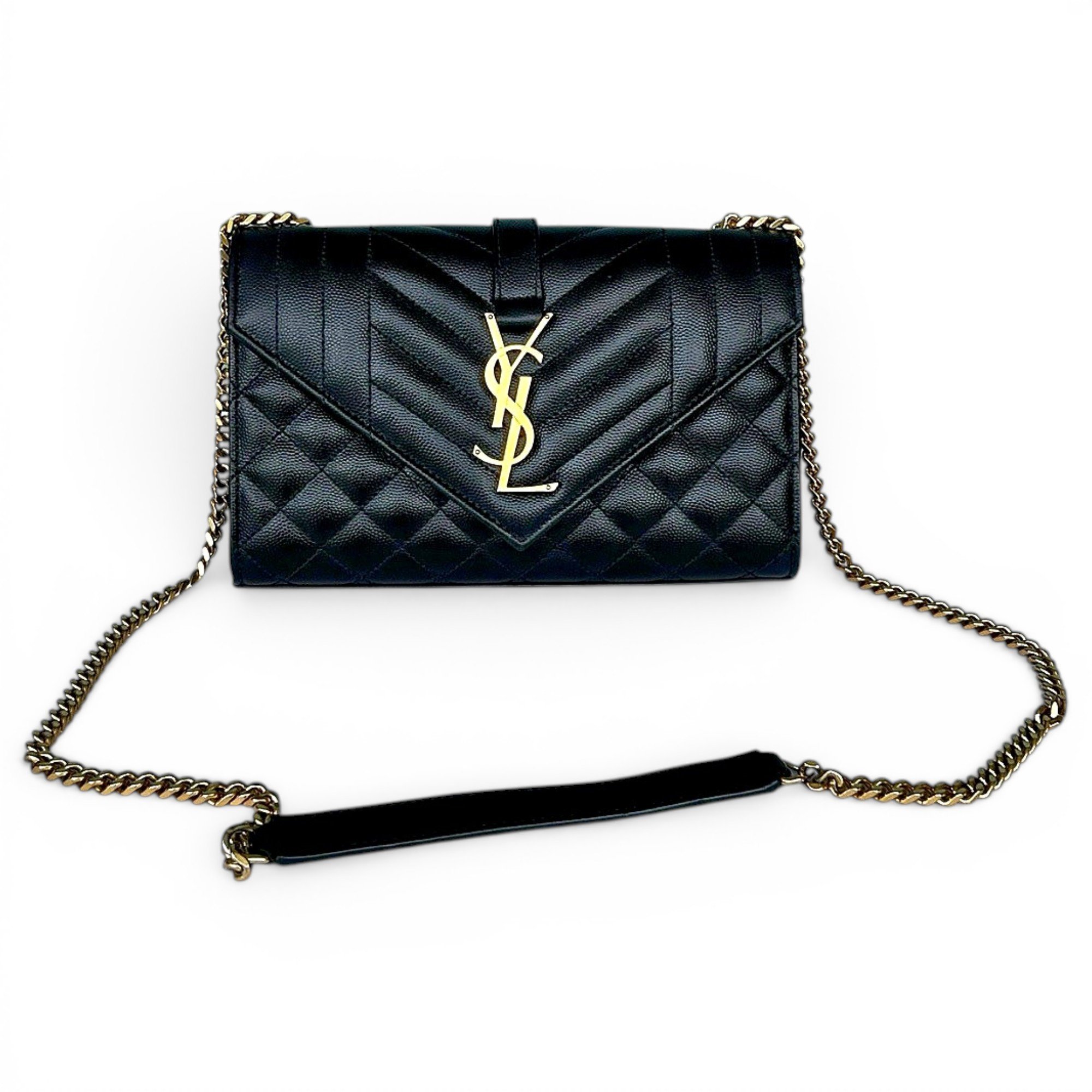 Envelope leather handbag