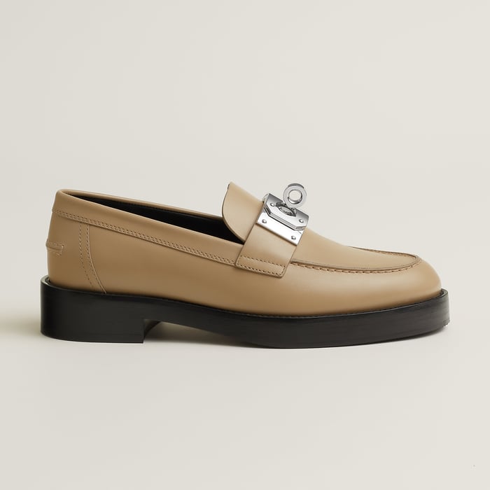 Beige Lin Hot Loafer