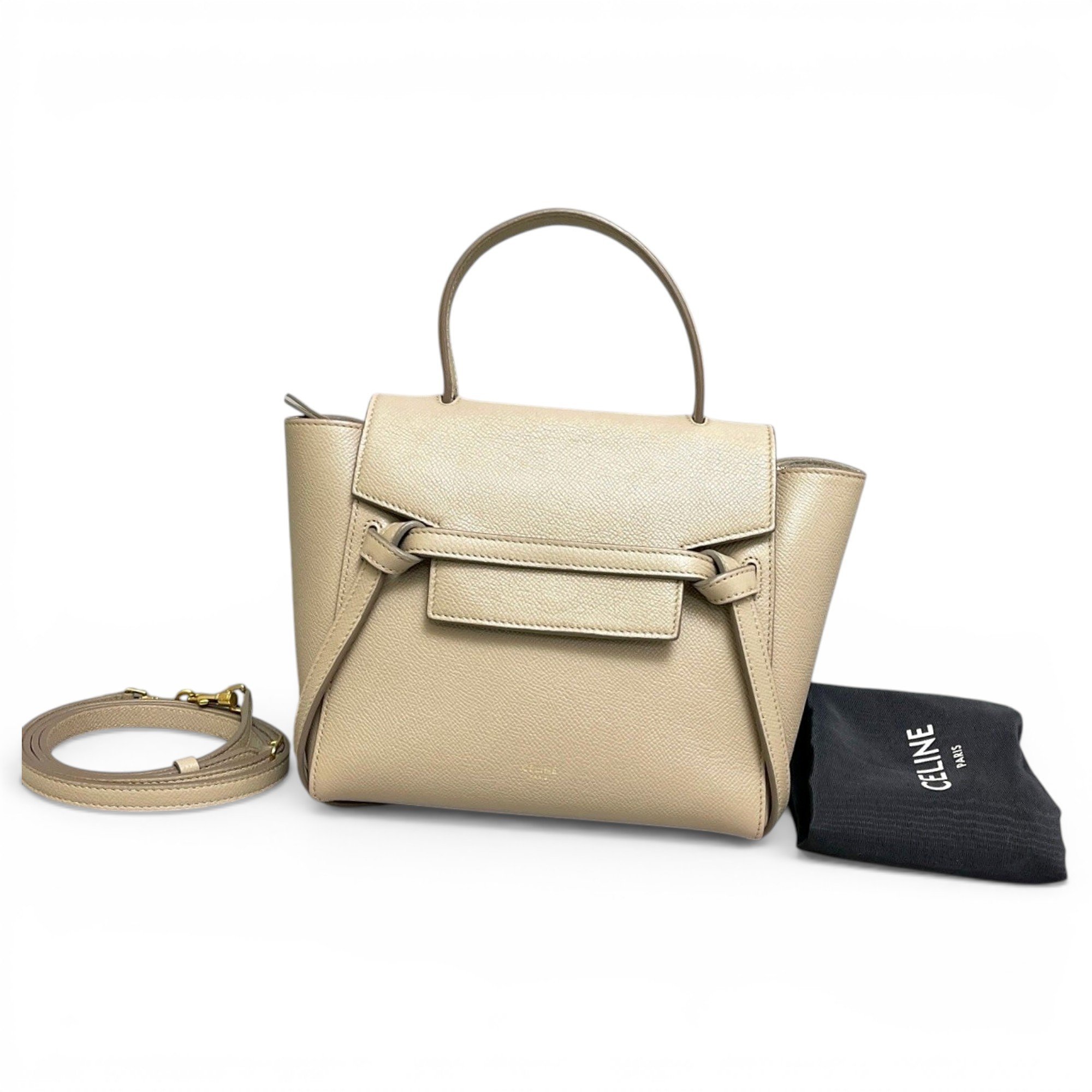 Belt leather handbag