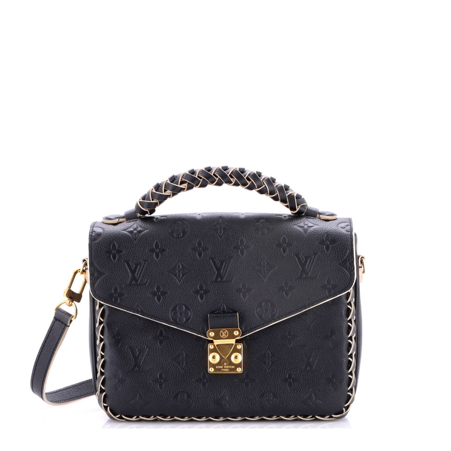 Louis Vuitton Braided Handle Pochette Metis Monogram Empreinte Leather