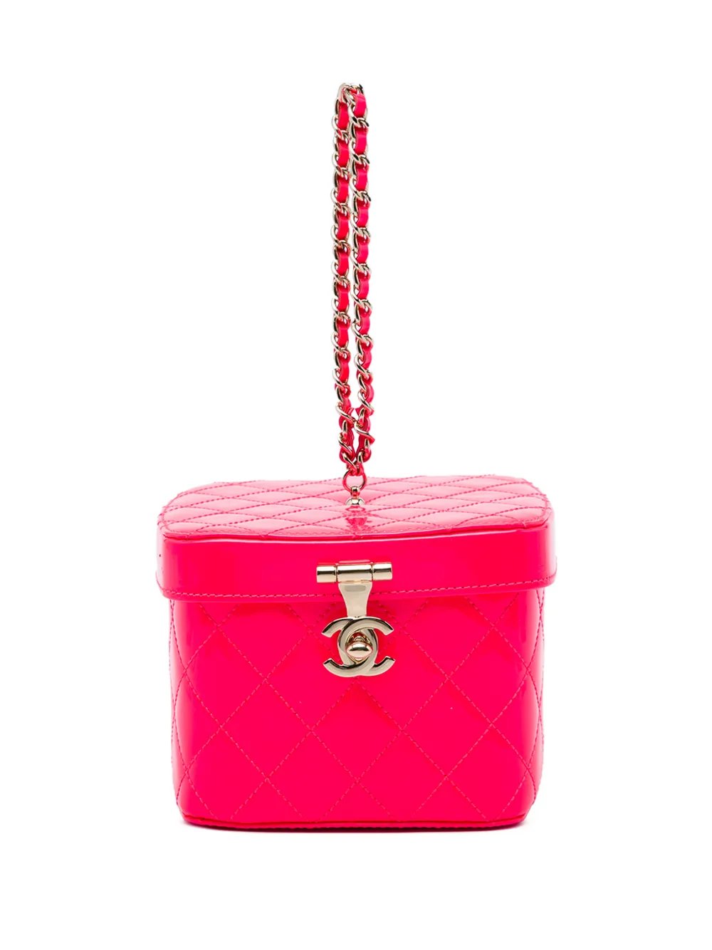 2016-2017 Mini CC Quilted Patent vanity bag