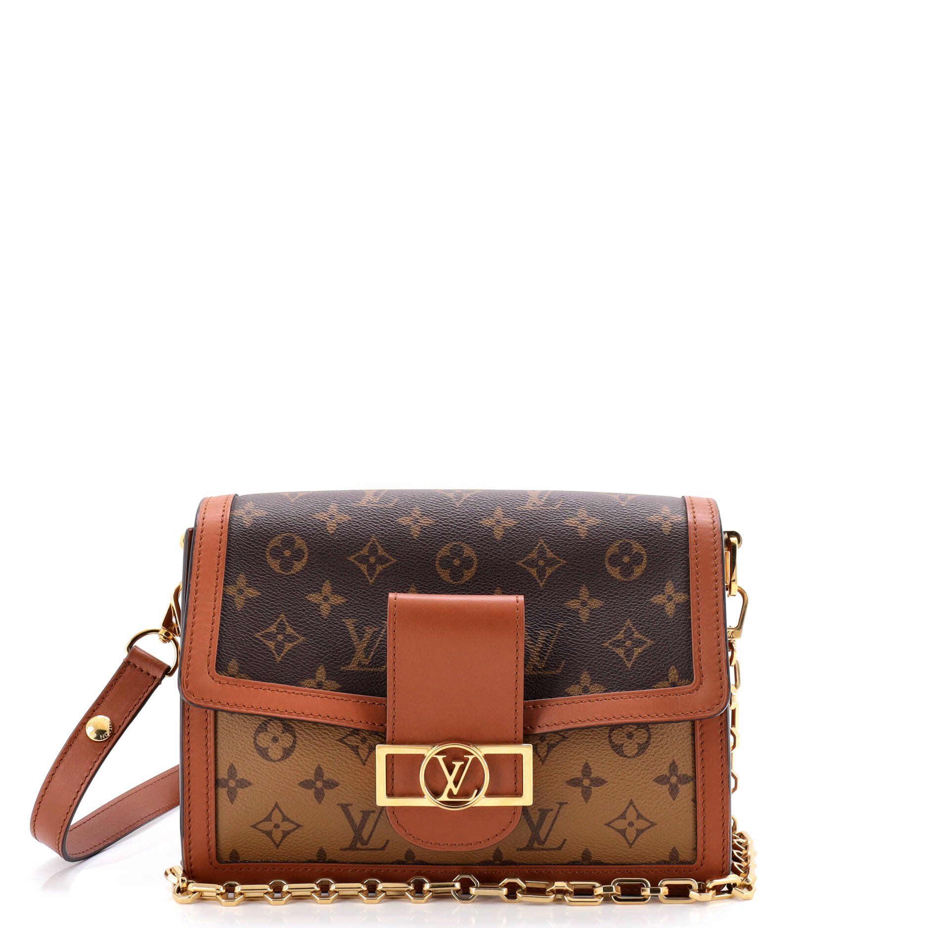 Louis Vuitton Dauphine Shoulder Bag Reverse Monogram Canvas MM