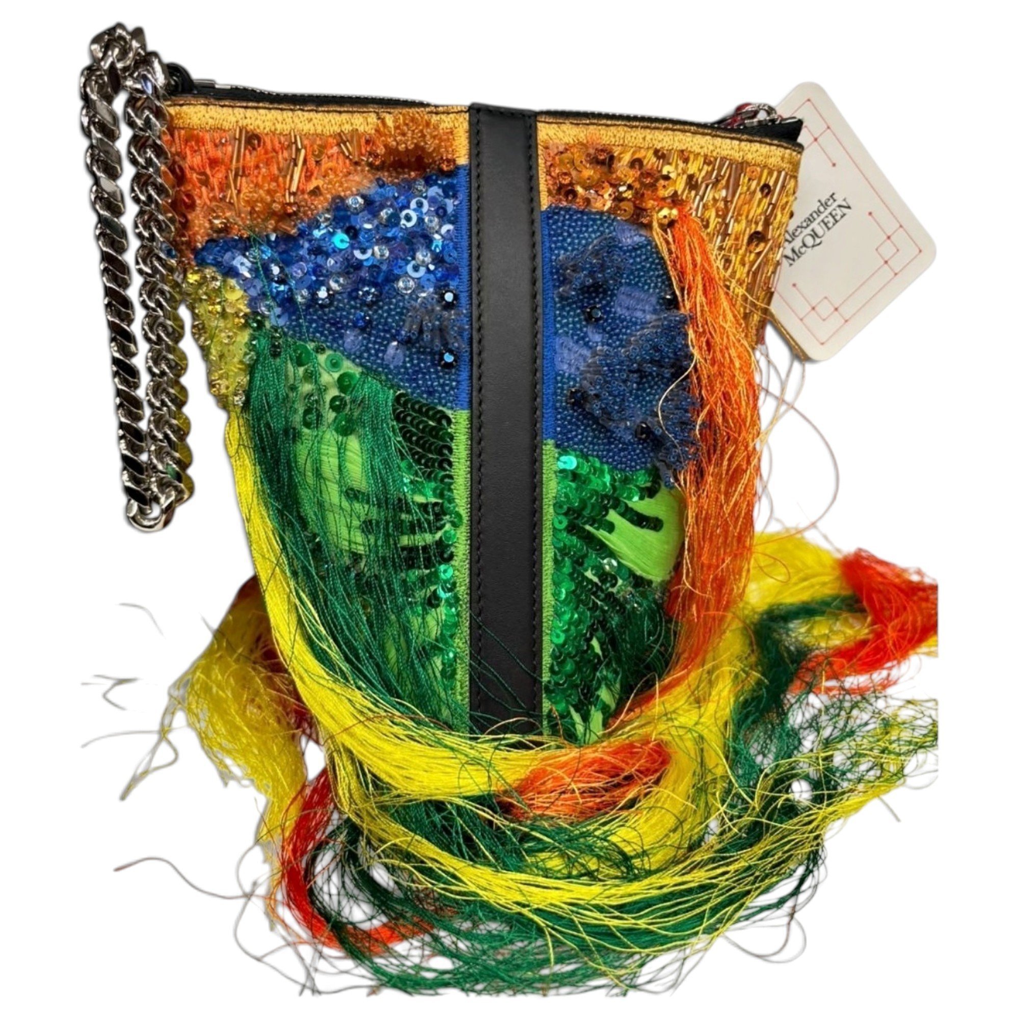 Leather clutch bag