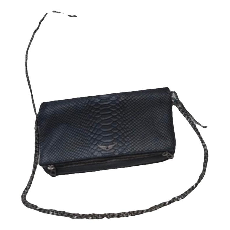 Rock leather clutch bag