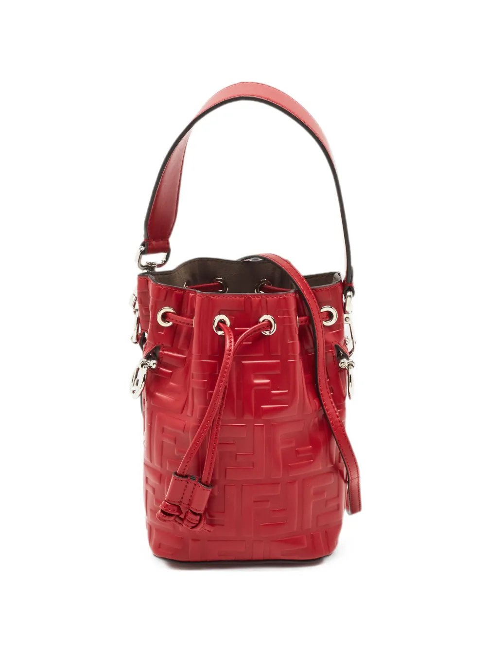 Mon Tresor FF embossed bucket bag