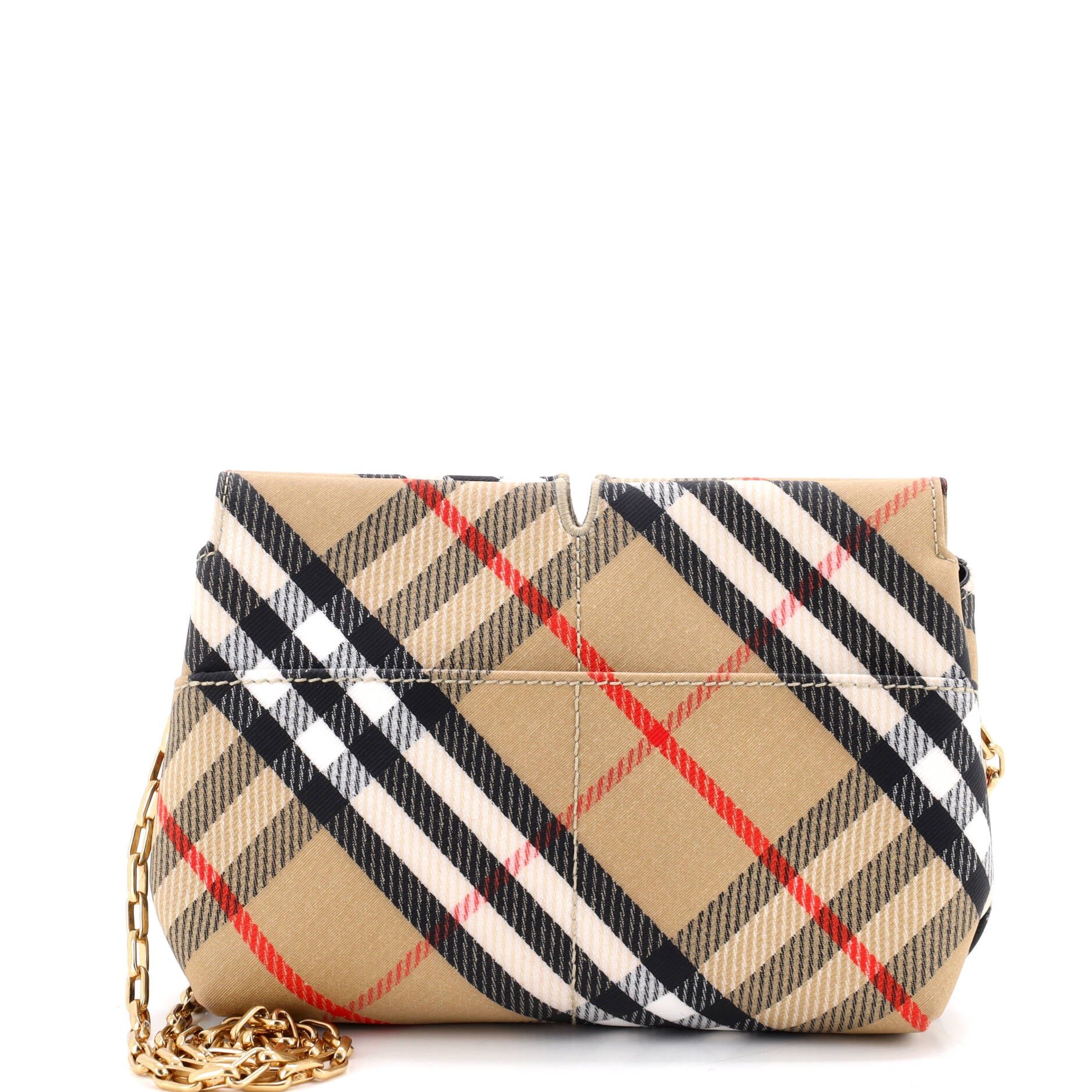 Snip Chain Clutch House Check Canvas Small