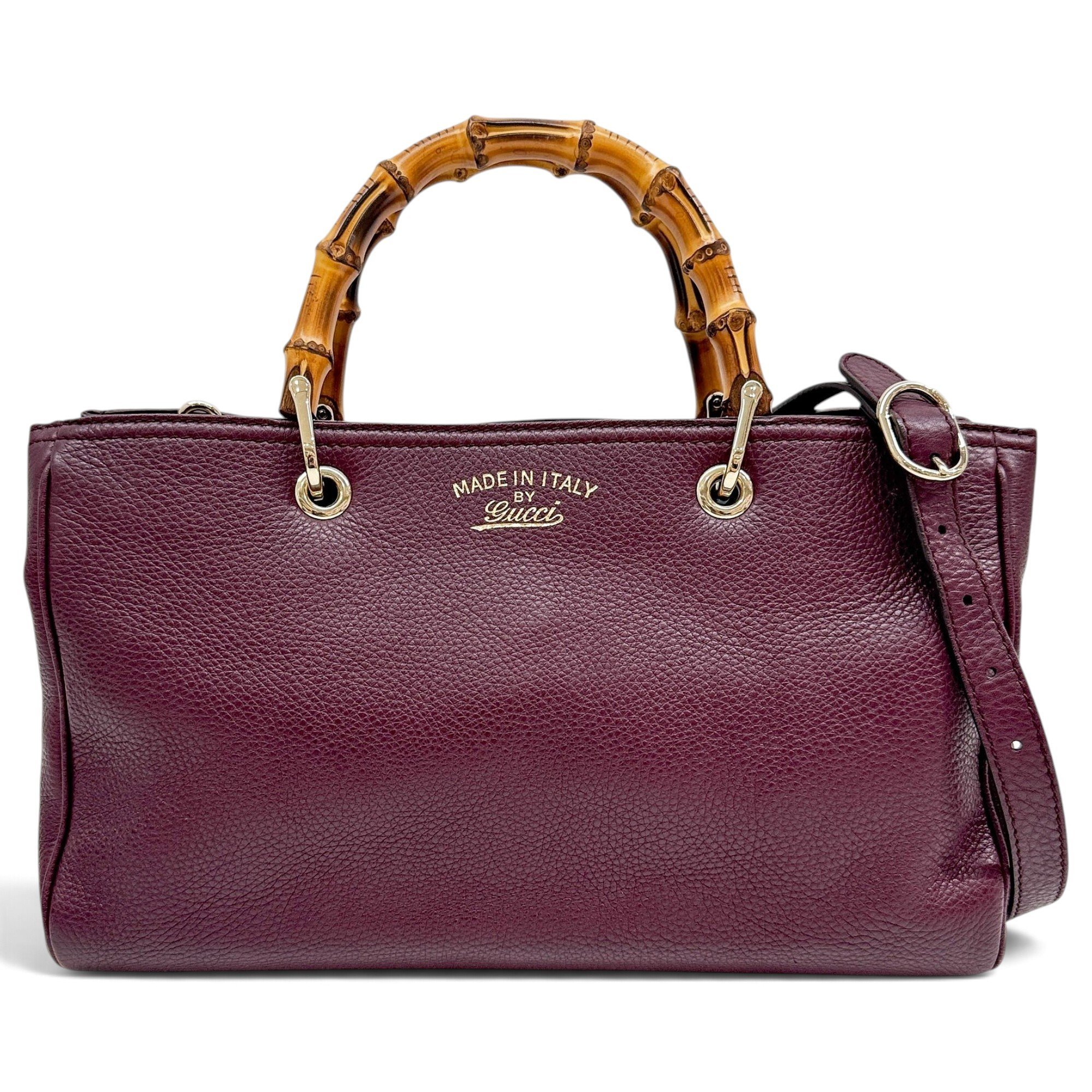 Bamboo Shopper leather handbag