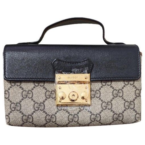 Padlock leather handbag