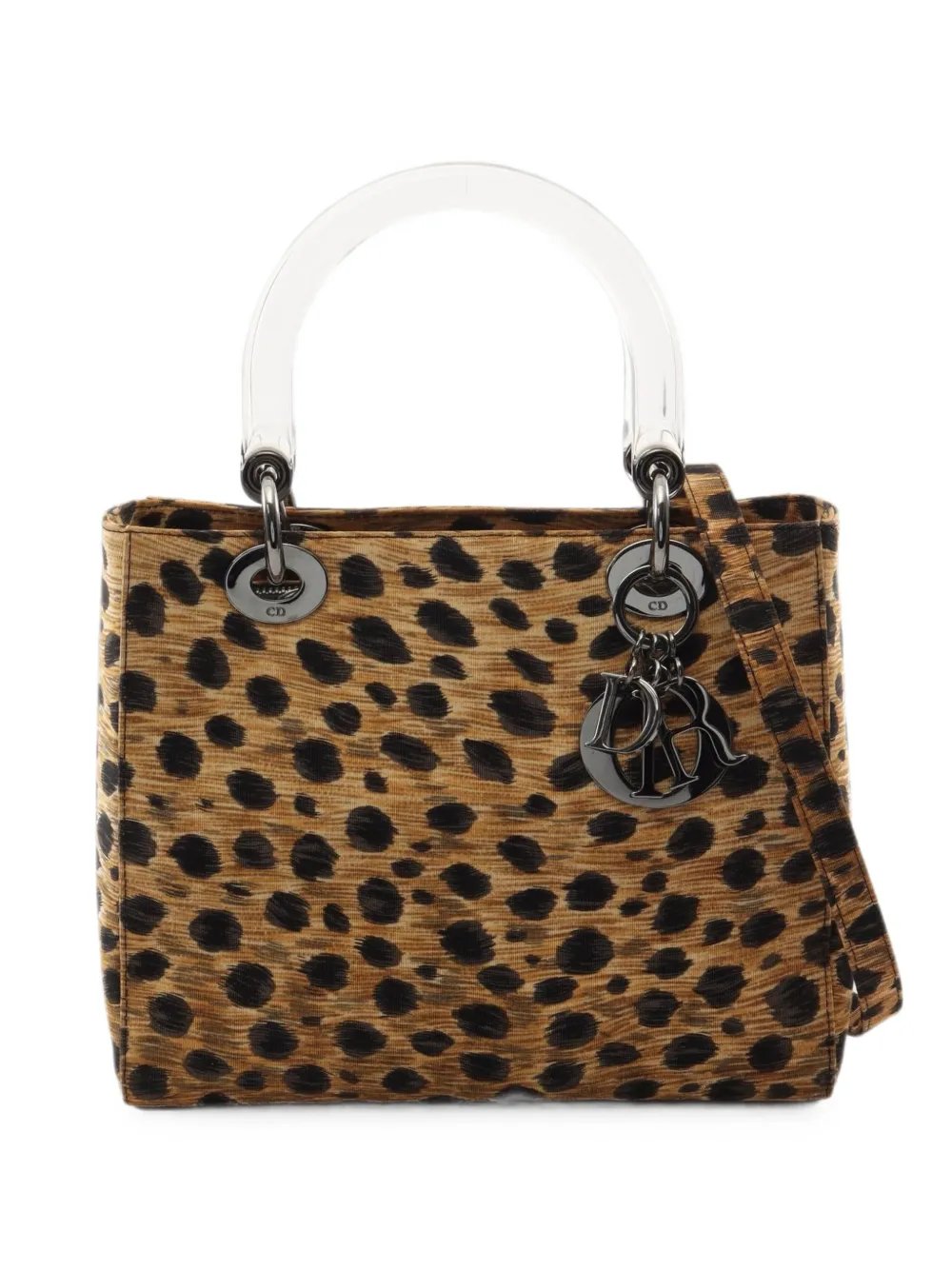 2000s Lady Dior leopard-print handbag
