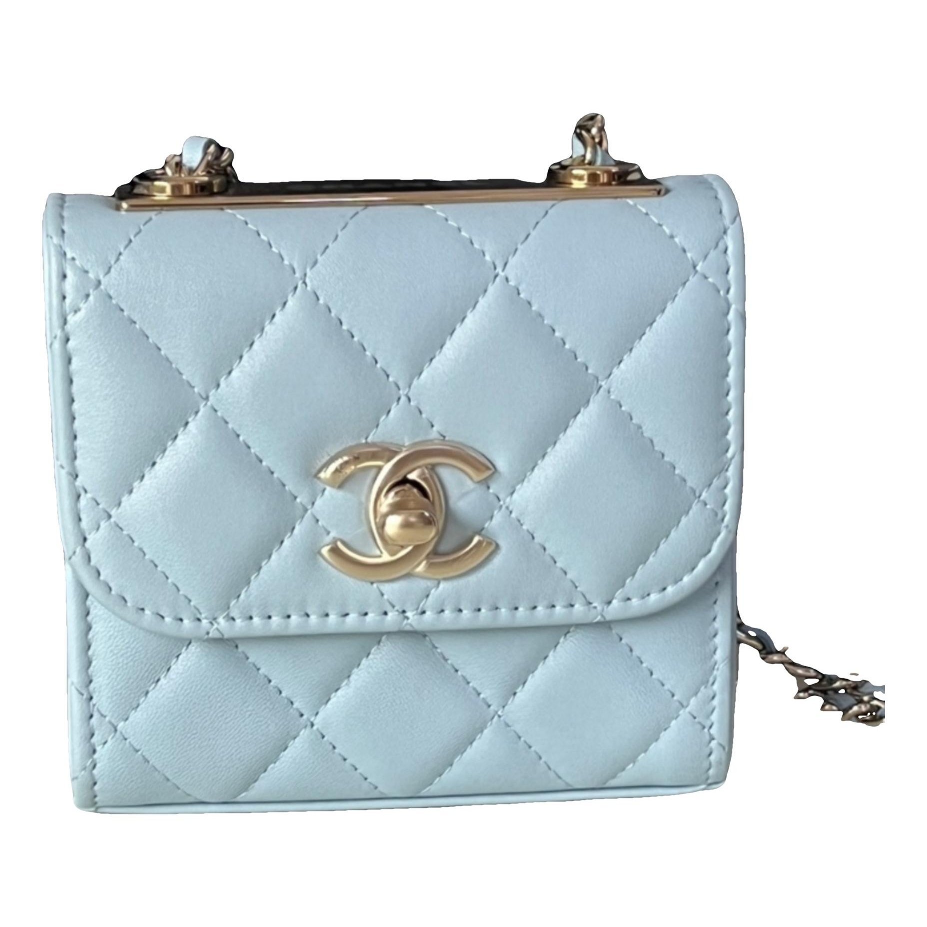 Trendy CC leather crossbody bag