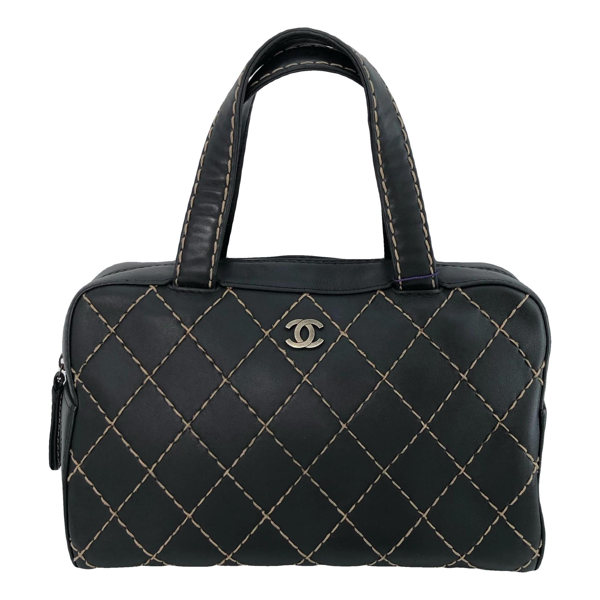 Leather bowling bag