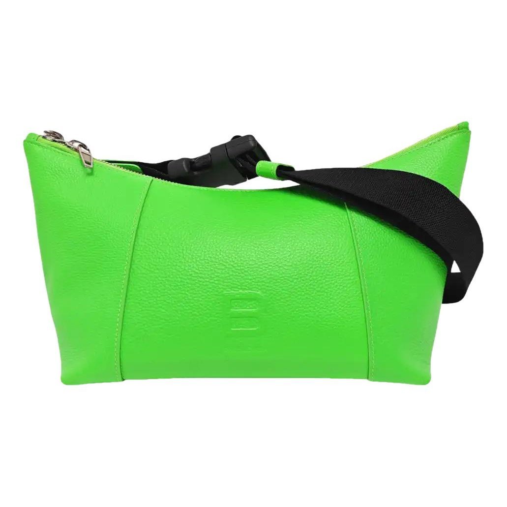 Hourglass leather handbag