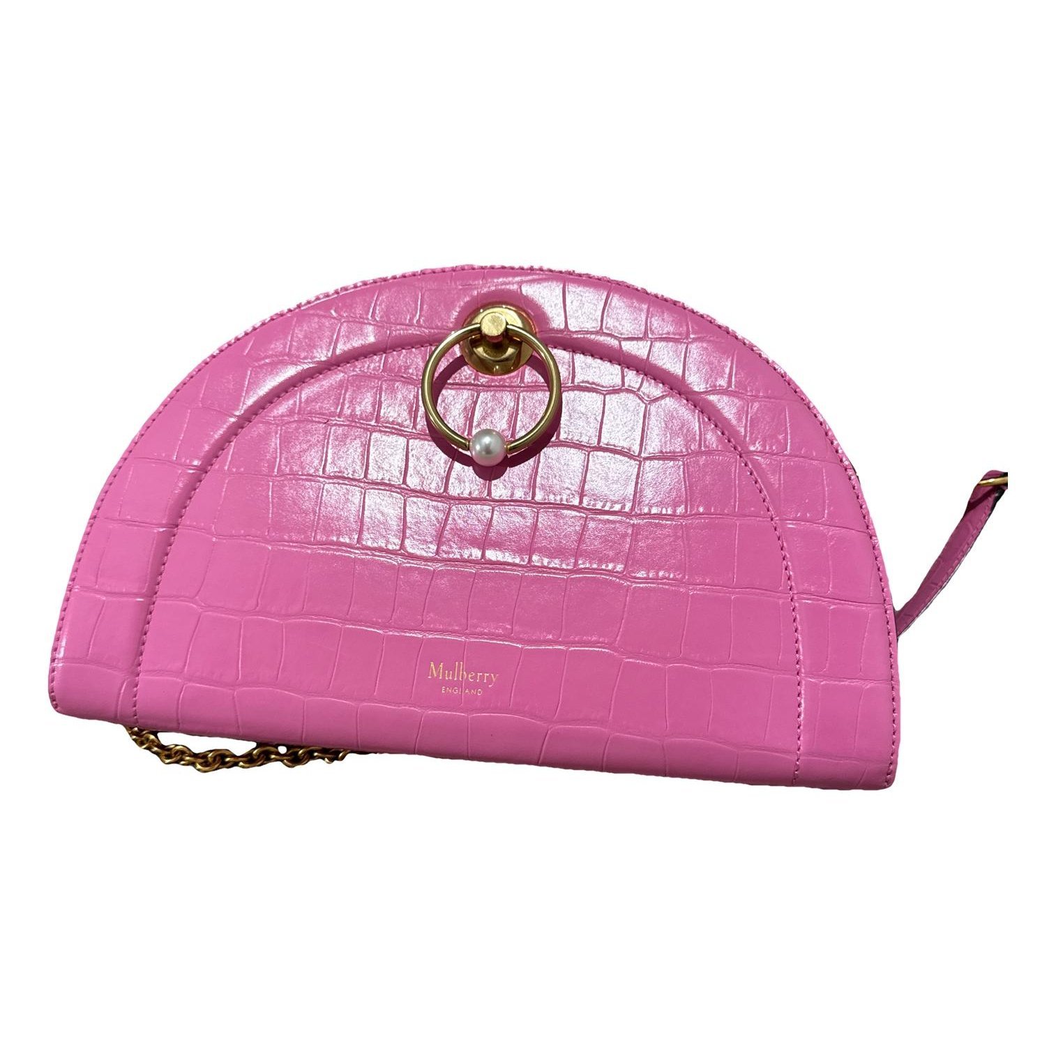 Leather clutch bag