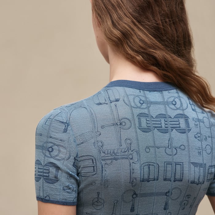 Bleu Adriatique "Cahier Du Colporteur" Short-sleeve Sweater