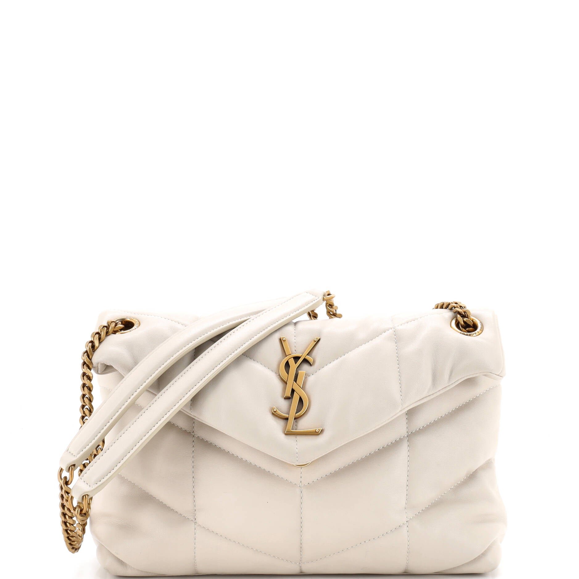 Loulou Puffer Shoulder Bag Quilted Leather Small