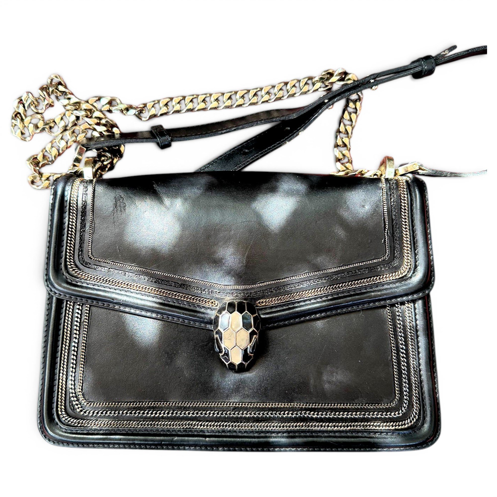 Serpenti leather handbag