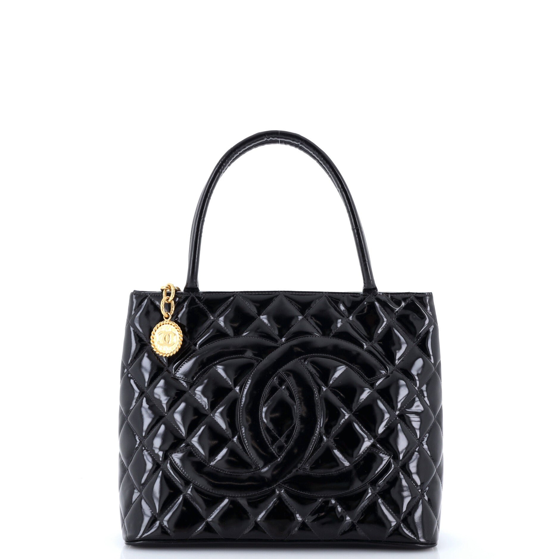 Medallion Tote Quilted Patent
