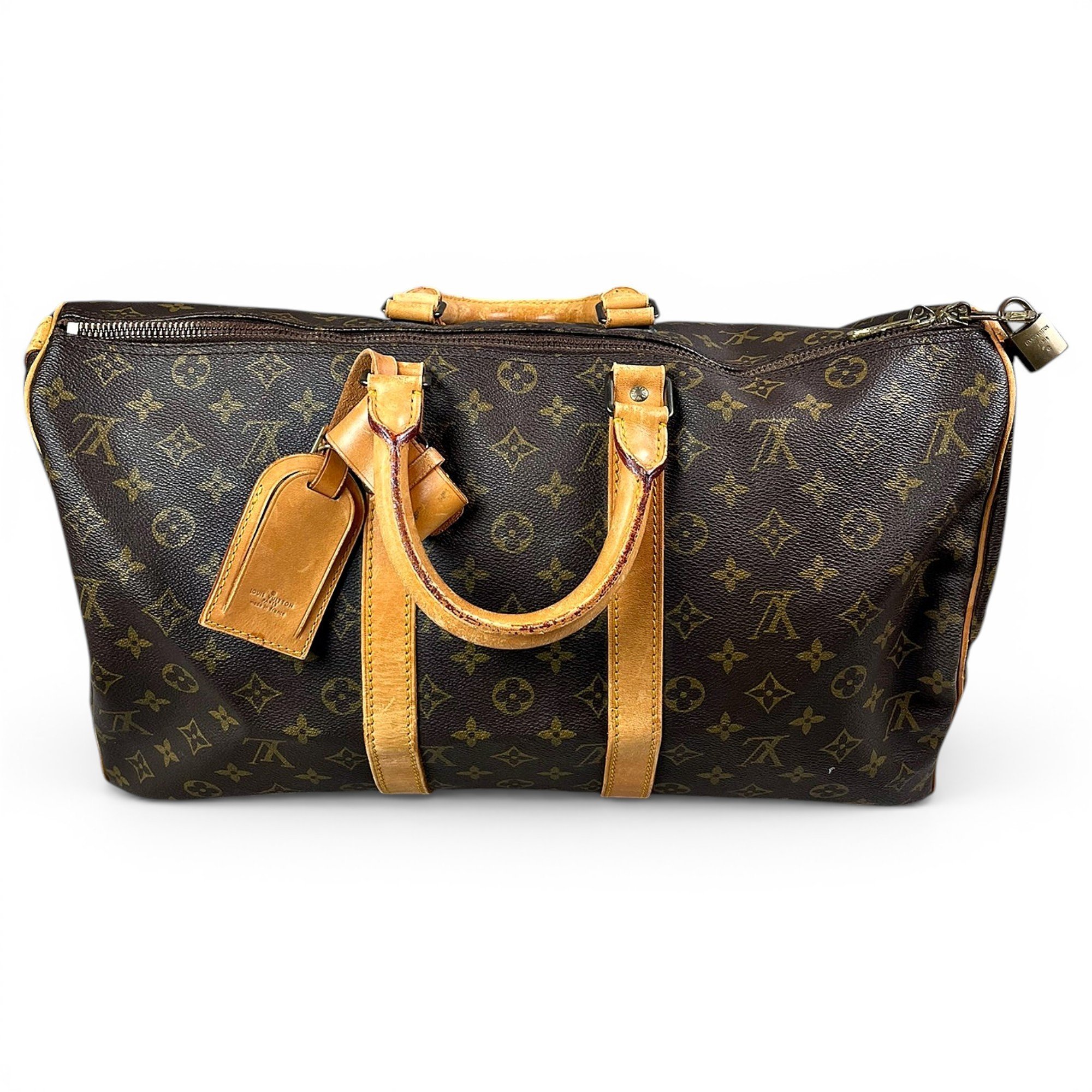 Keepall leather travel bag