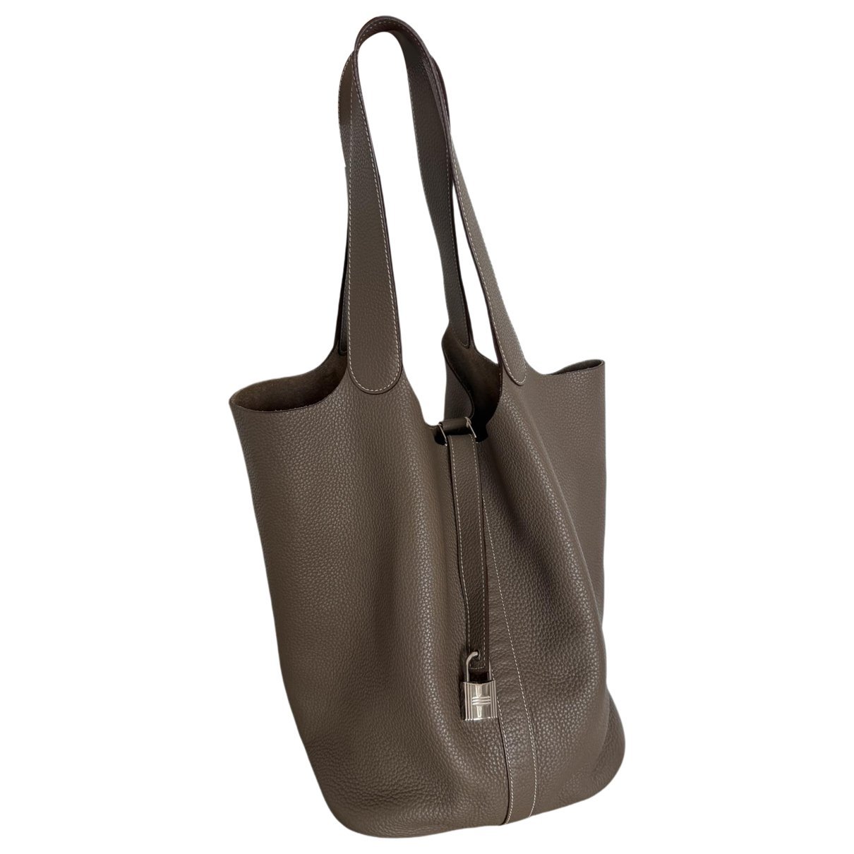 Picotin leather tote