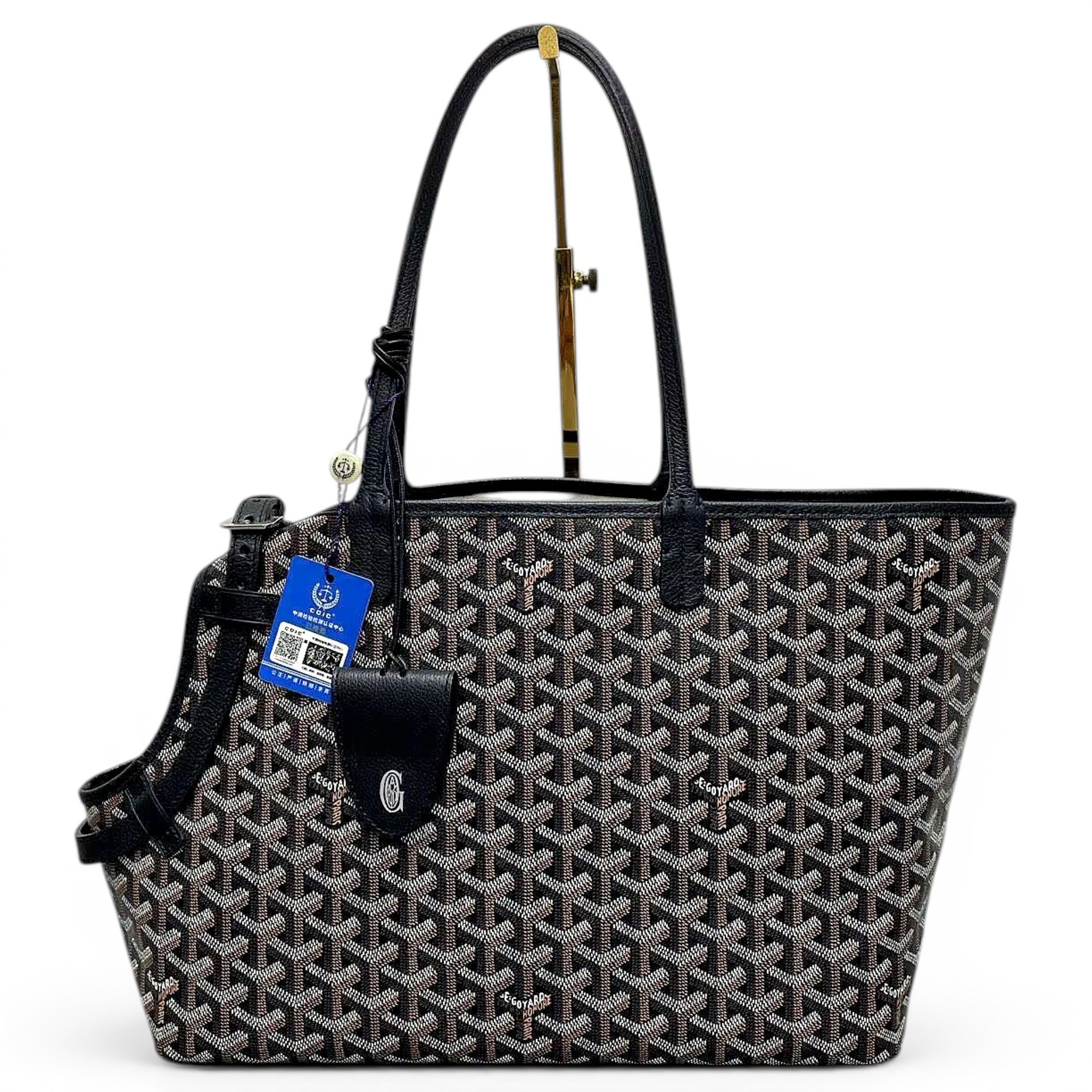 Goyard Saint-Louis leather handbag