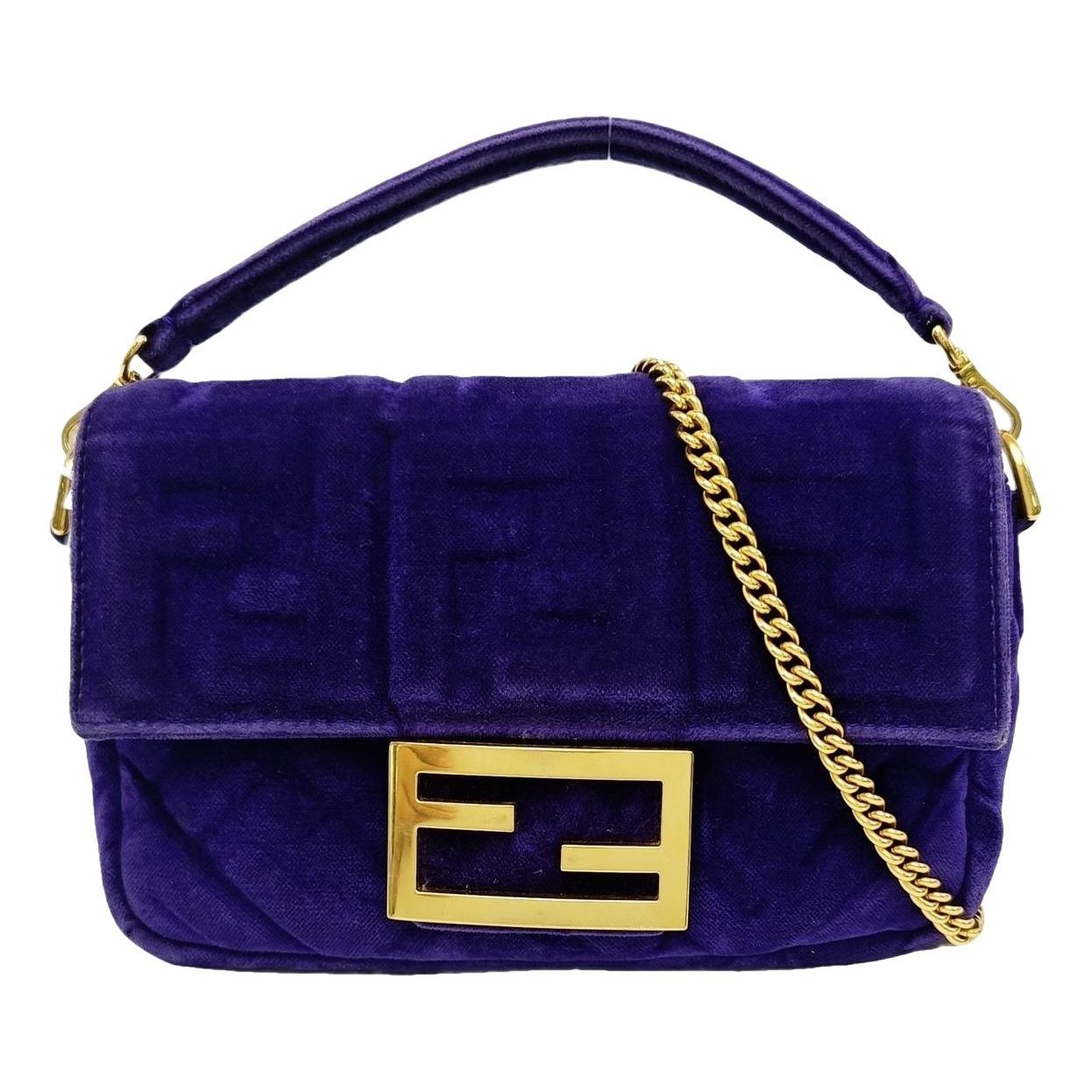 Baguette velvet handbag