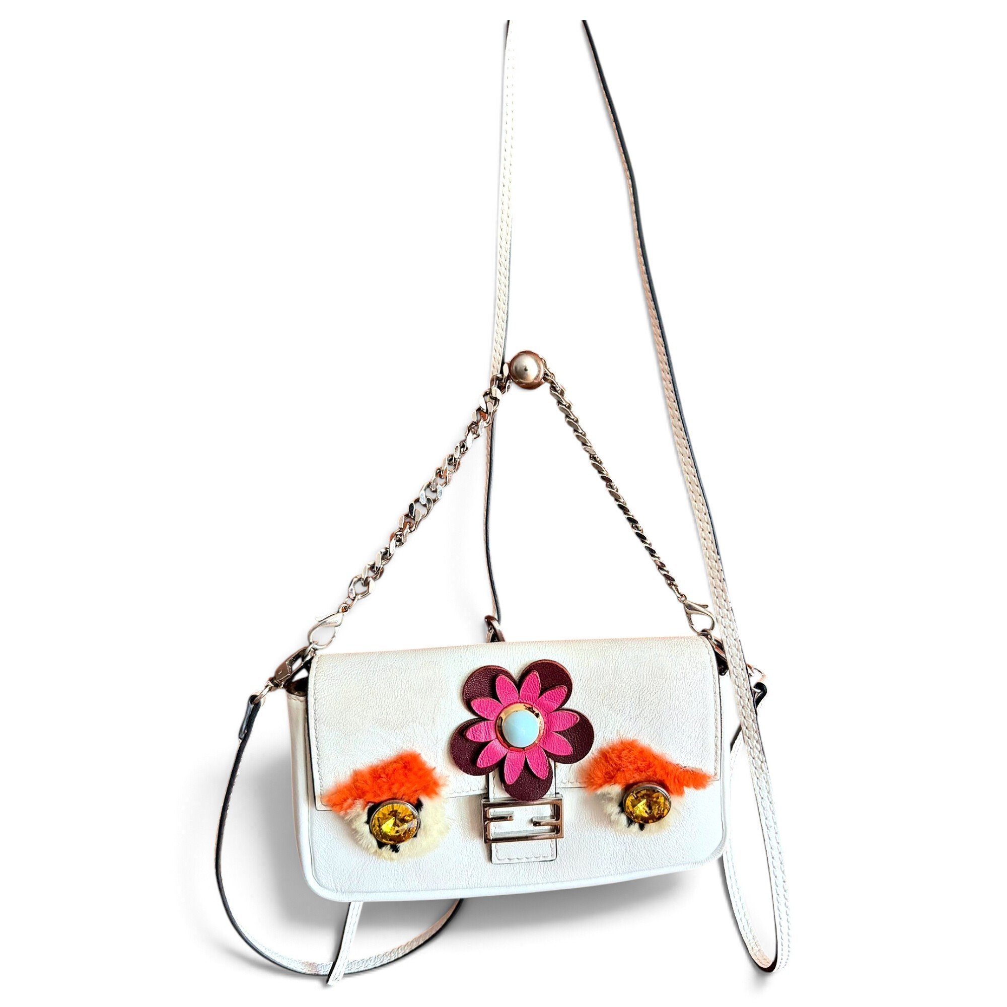 Baguette leather clutch bag
