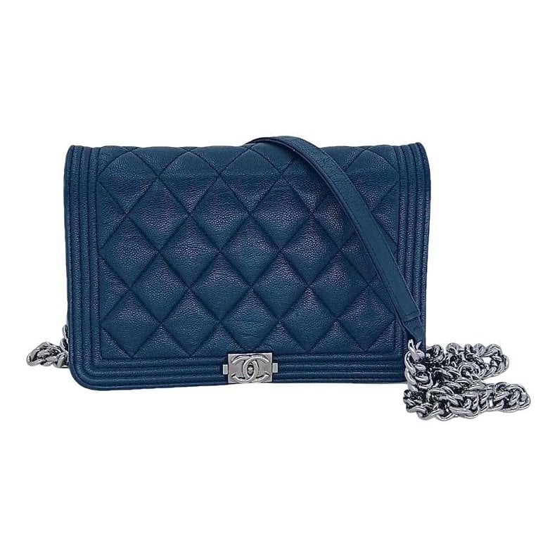 Wallet On Chain Boy leather handbag