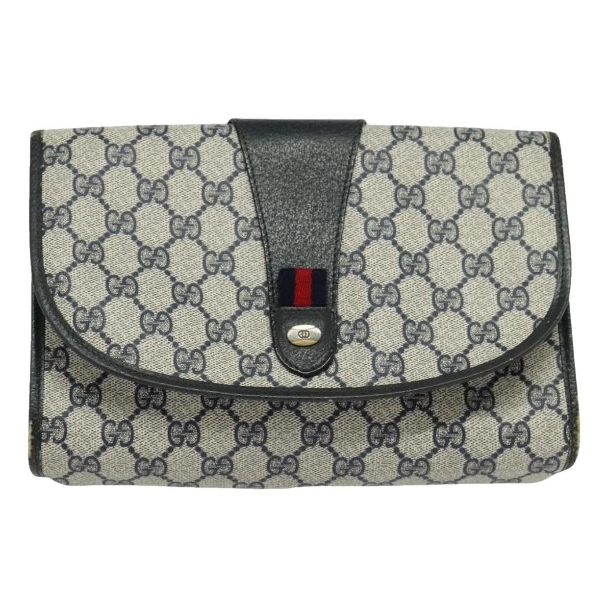 Leather clutch bag